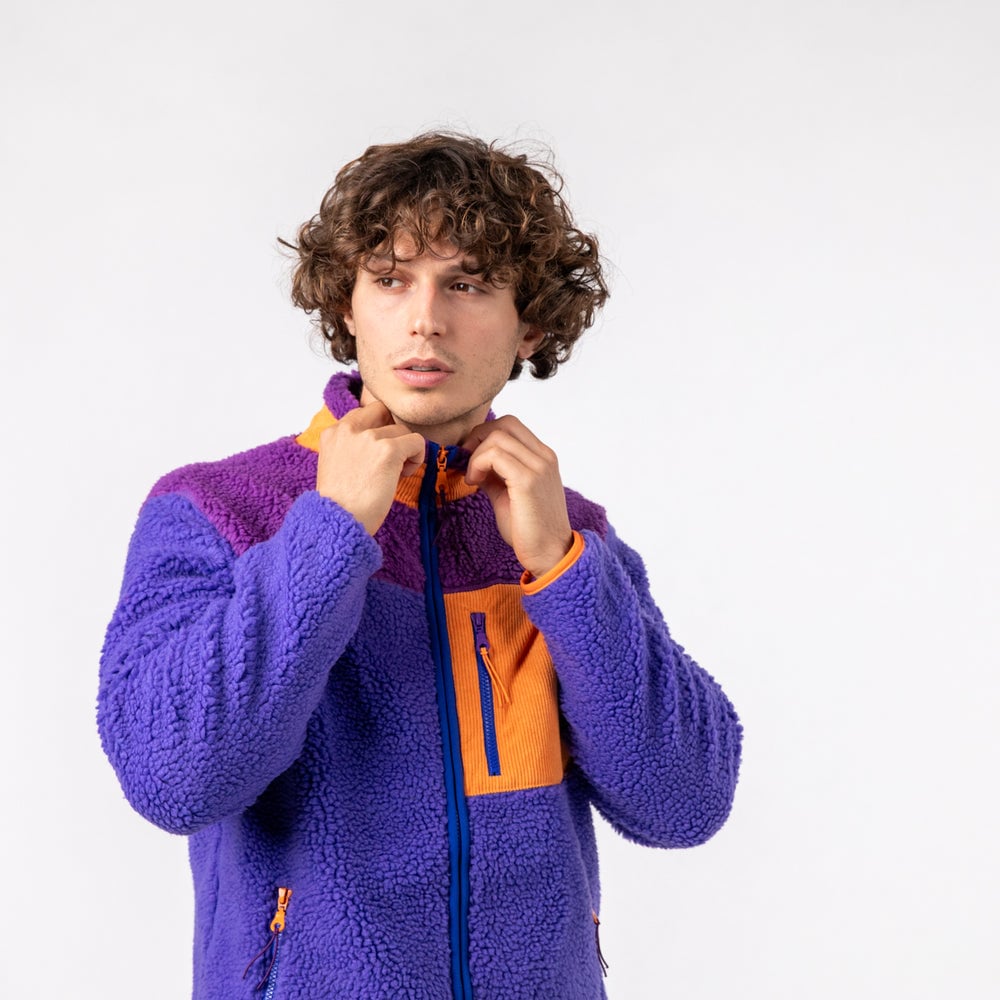 Sherpa zip-up jacket BILLYBELT Purple