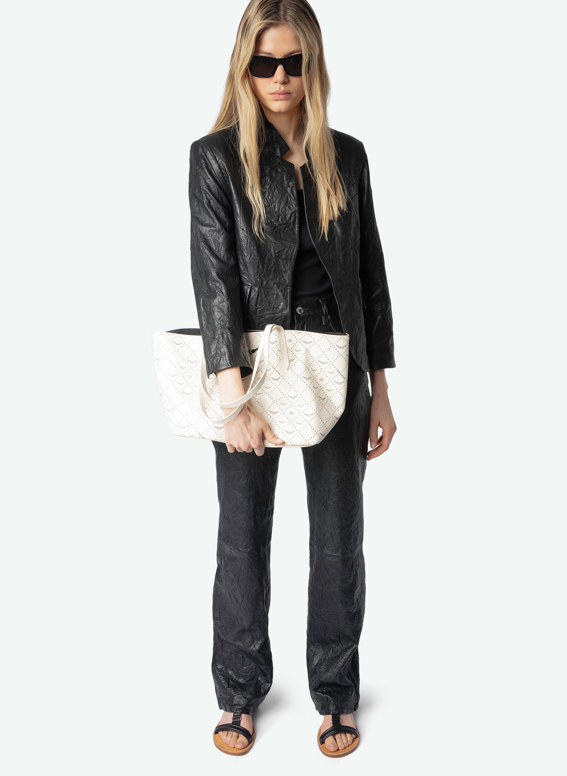 XL Monogram Shopper Bag ZADIG&VOLTAIRE White