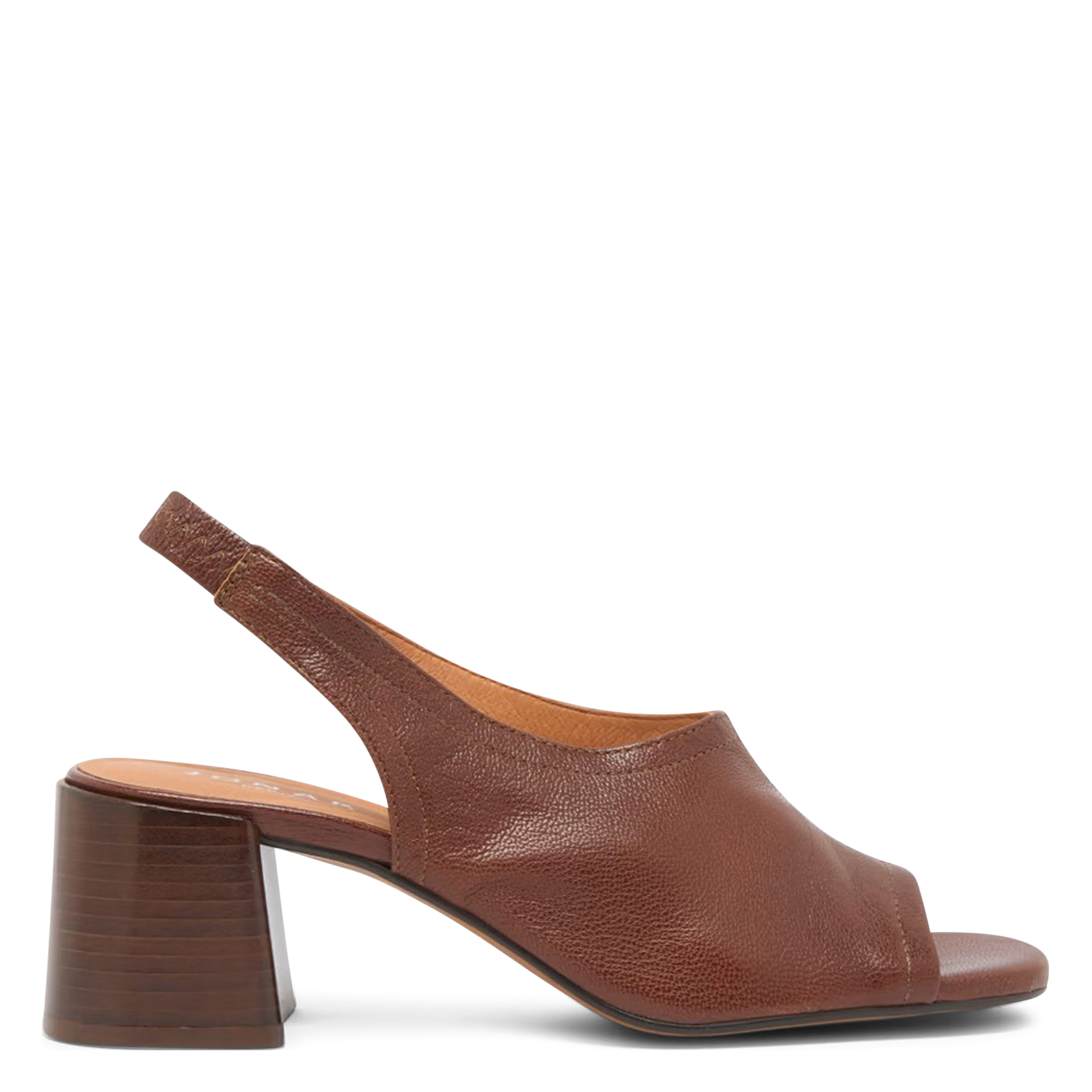 Sandales à talon en cuir JONAK Marron