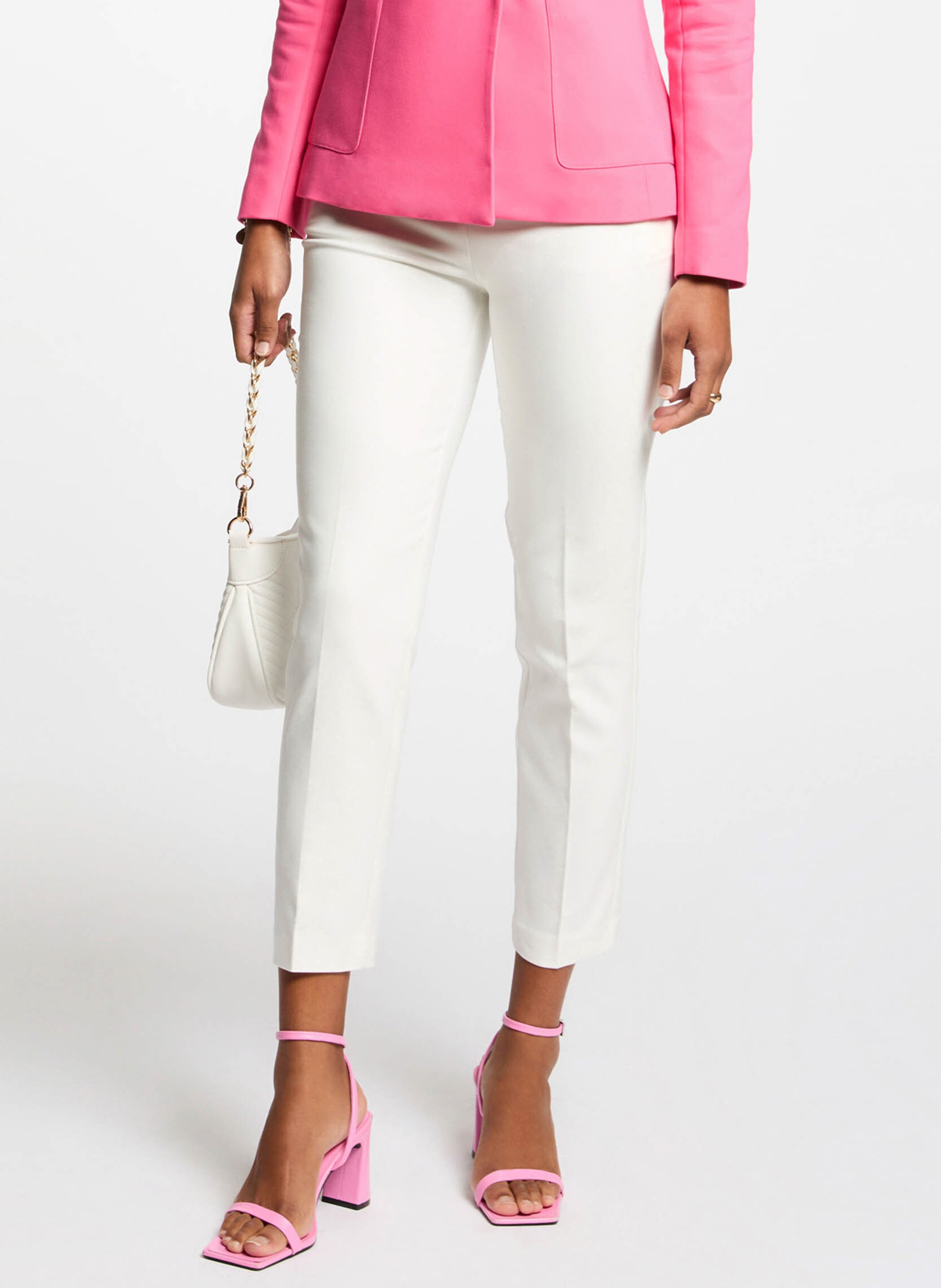 Pantacourt en coton mélangé MORGAN Blanc