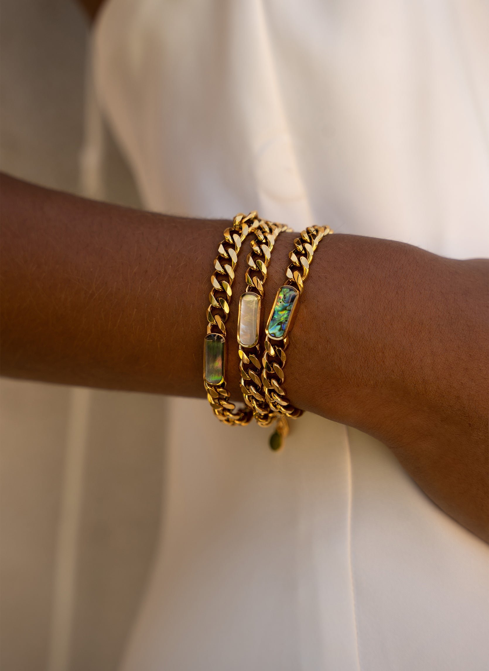 Columba chain bracelet AEC Paris White