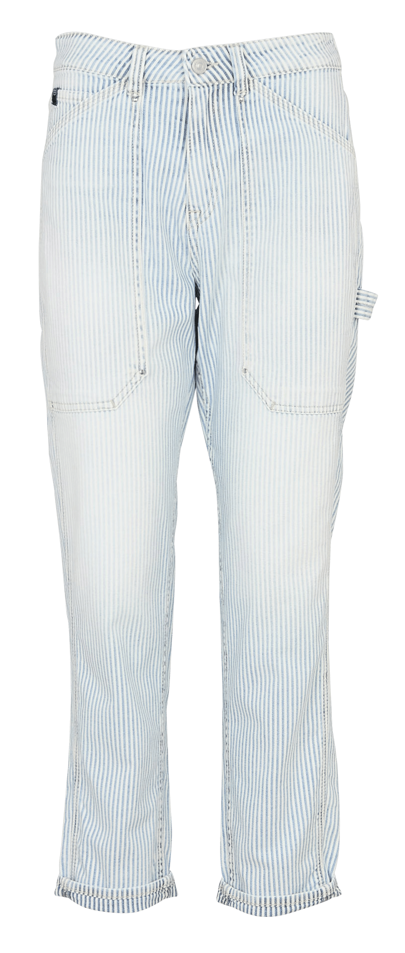 Striped straight-cut jeans LE TEMPS DES CERISES Blue