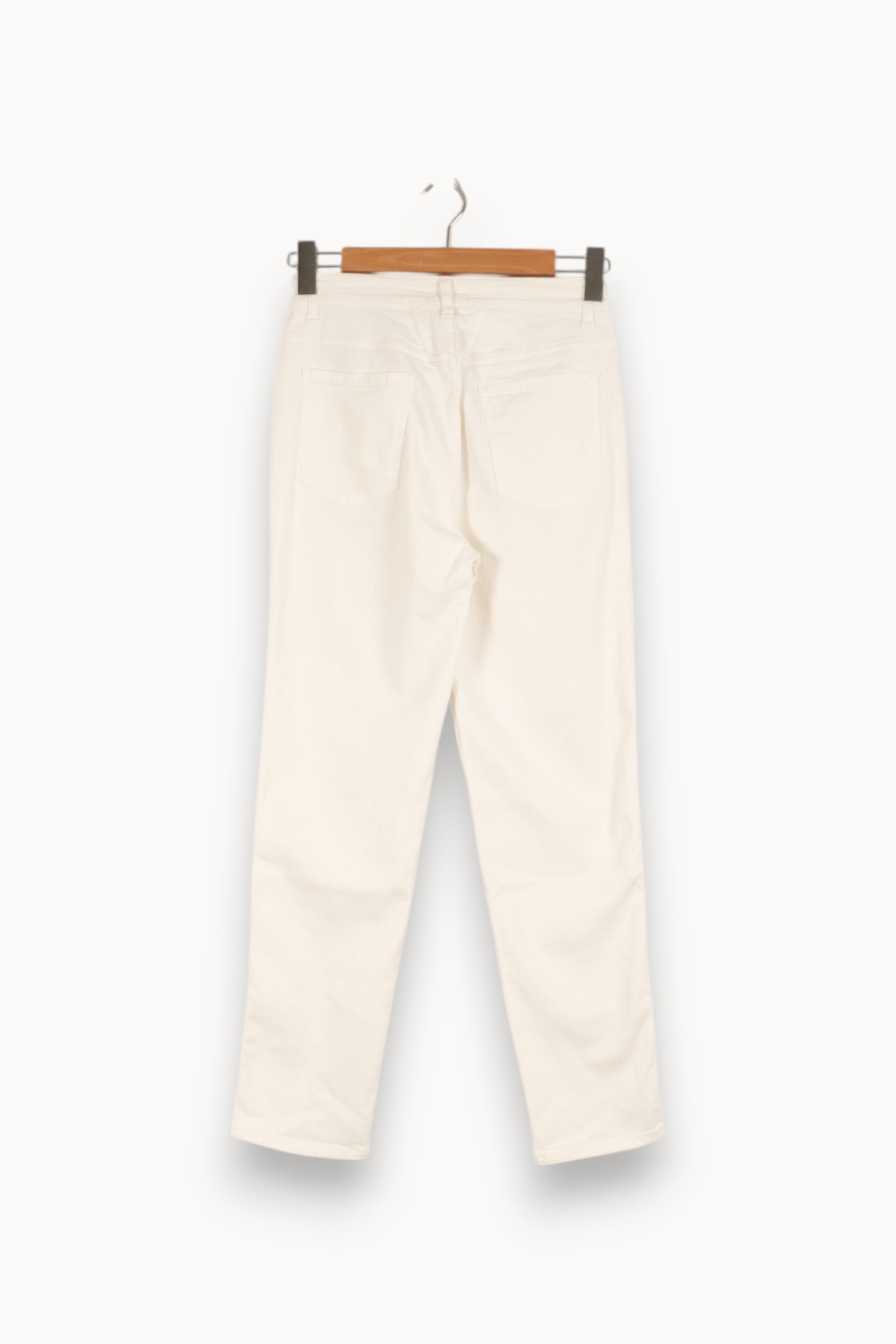 Cropped slim jeans with studs CLOSED - Seconde Main White