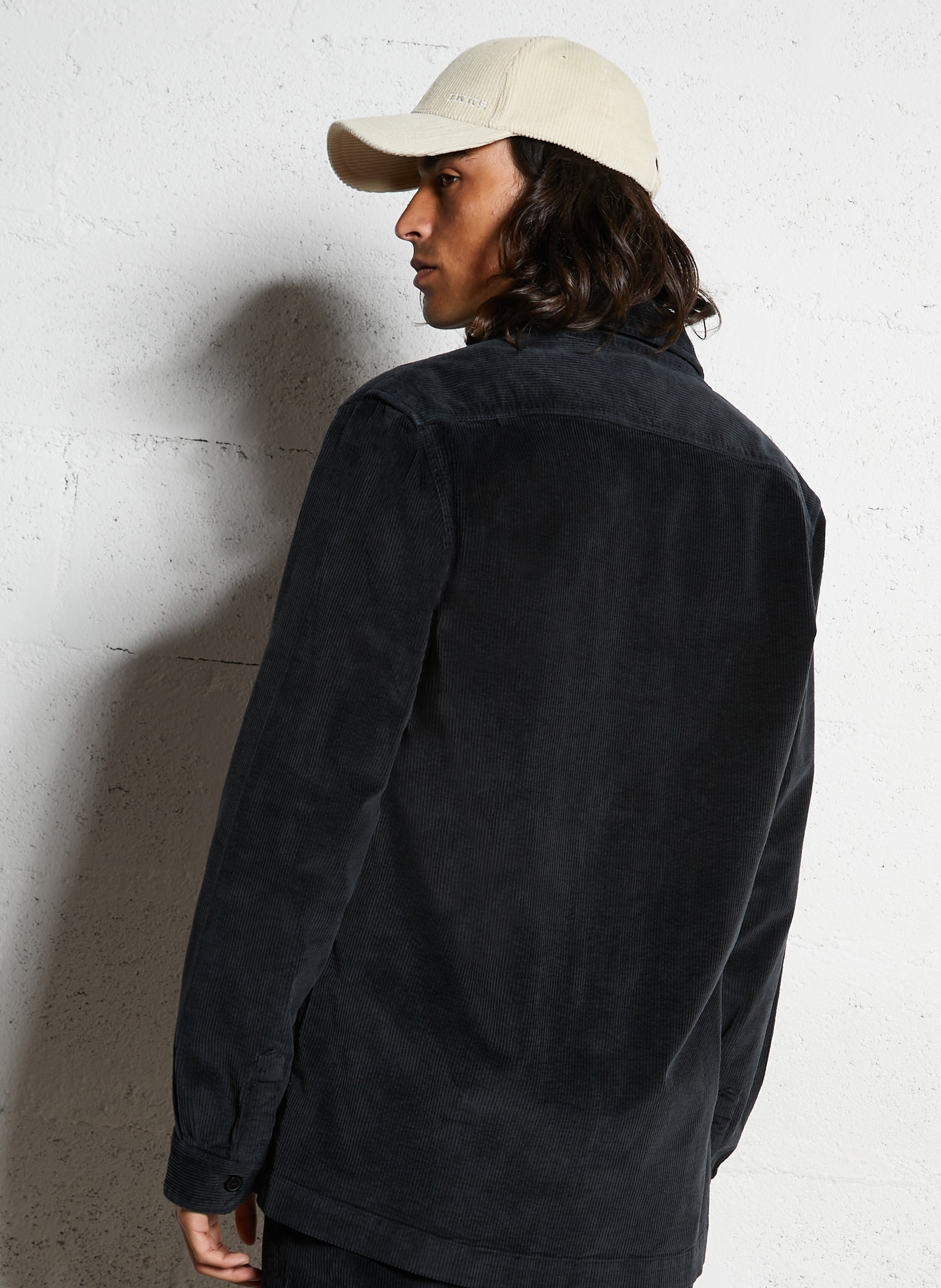 Gerade Hemdbluse aus Baumwollmischung IKKS Grau