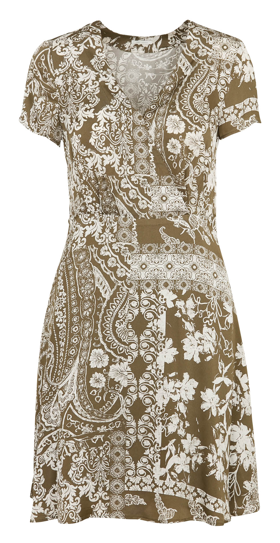 Birmane printed dress IKKS Khaki