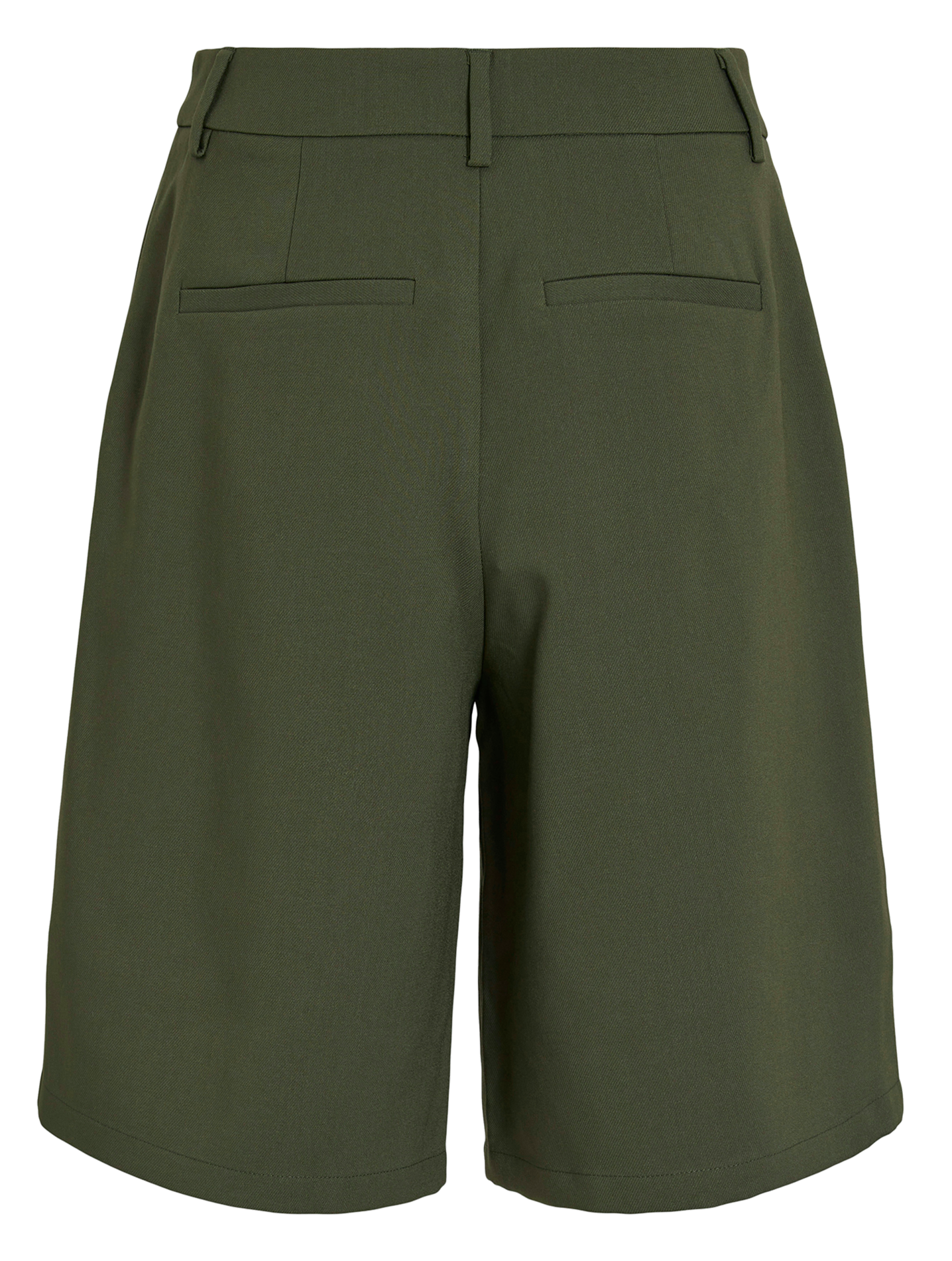 Straight Bermuda shorts in blended recycled fibers VILA Green