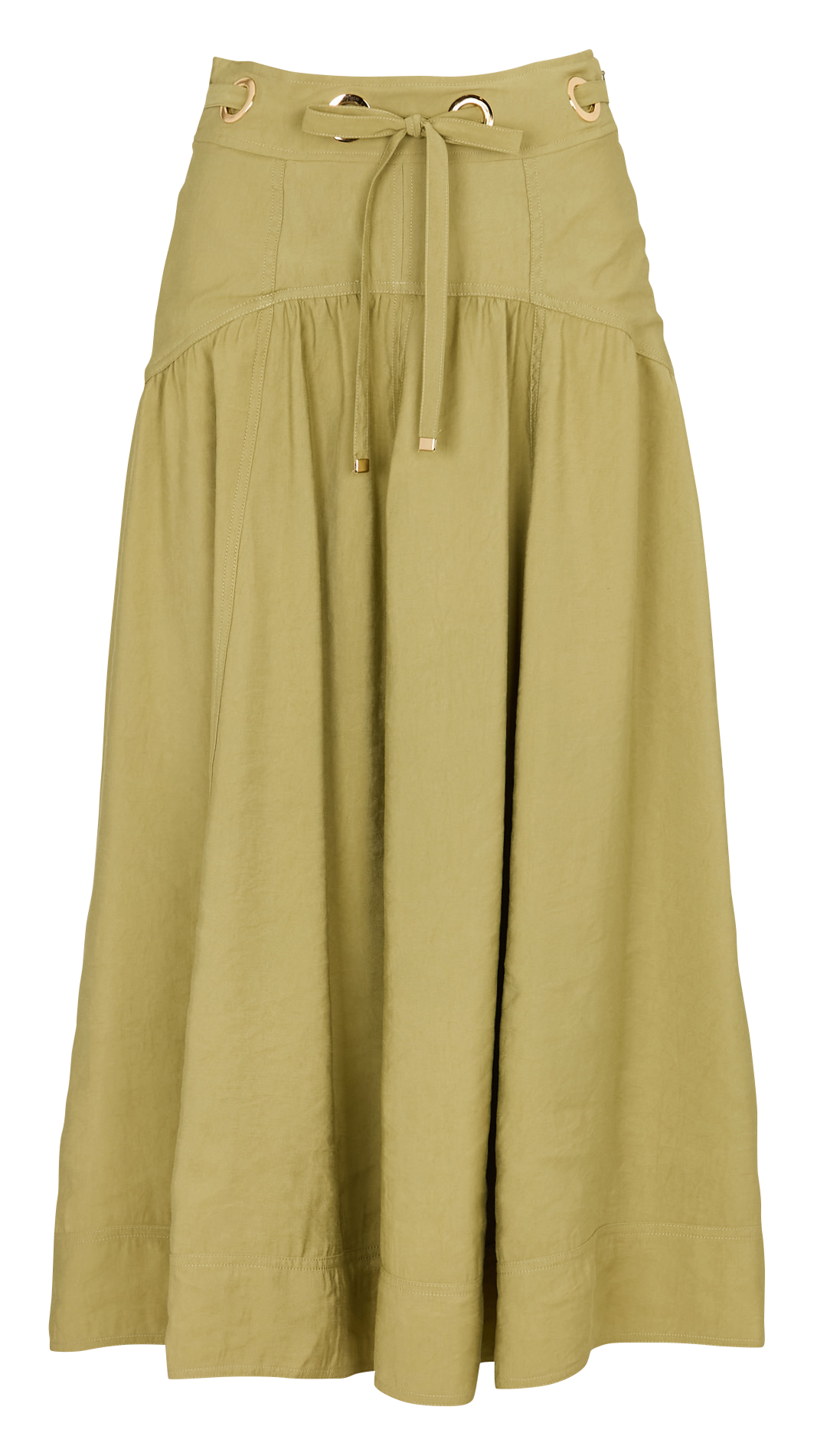 Jupe midi évasée  BA&SH Kaki