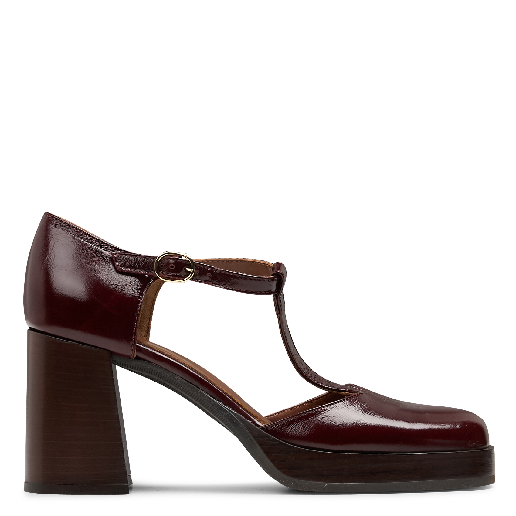 Alice heeled leather sandals BOCAGE Brown