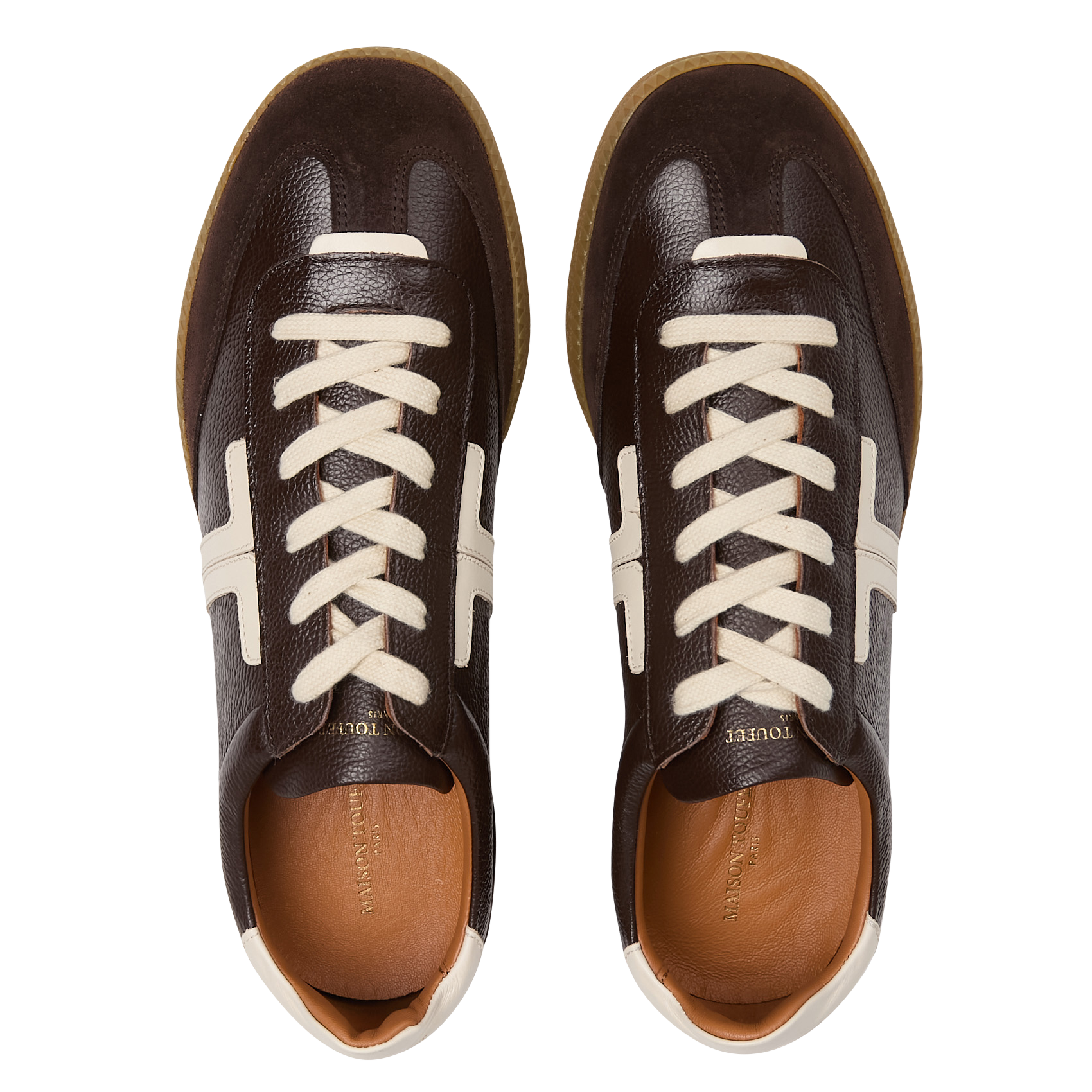 Lage, leren sneakers MAISON TOUFET Bruin