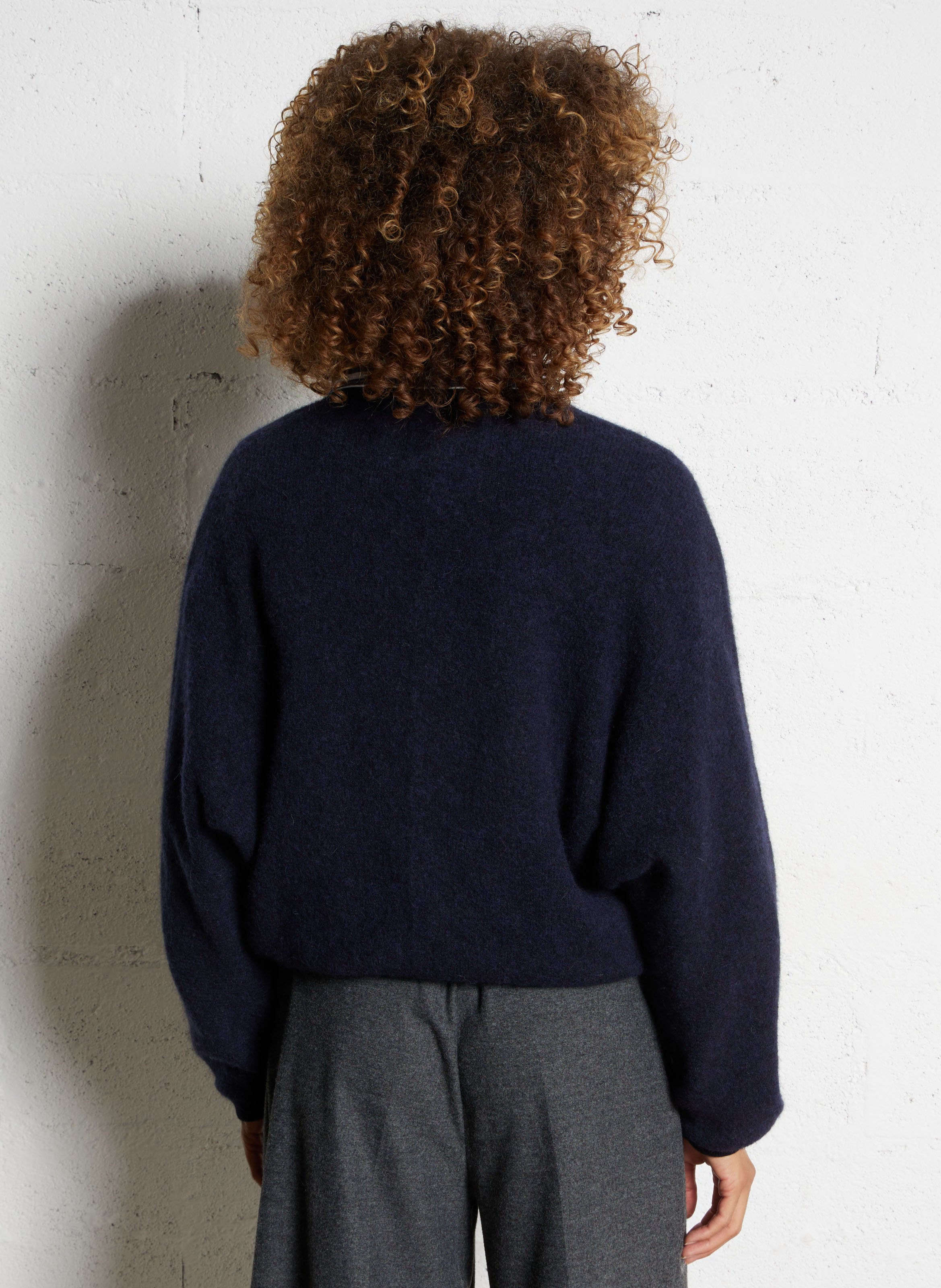 Uni ritsvest in gemengde wol BELLEROSE Blauw