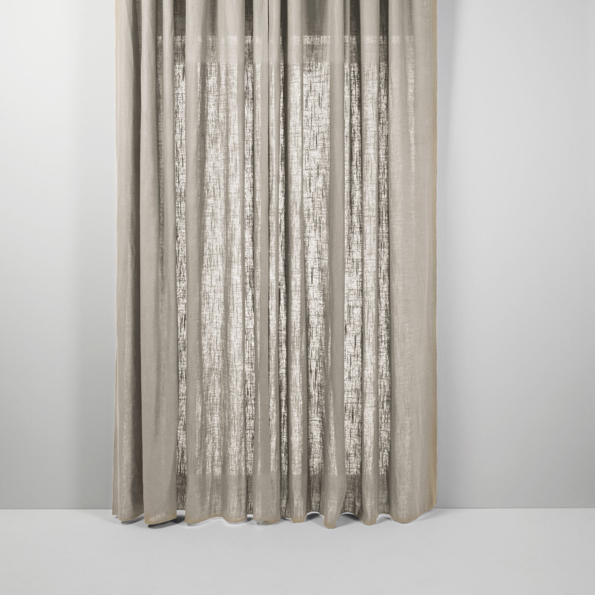 Pleated ribbon curtain MADURA Brown