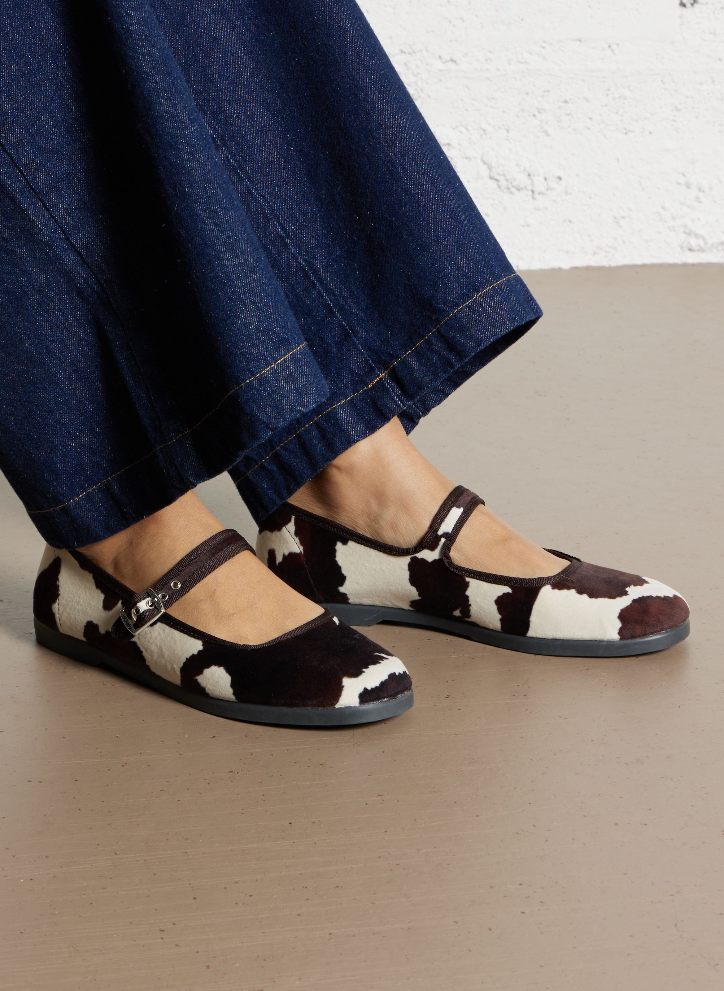 Printed ballet pumps VICTORIA White