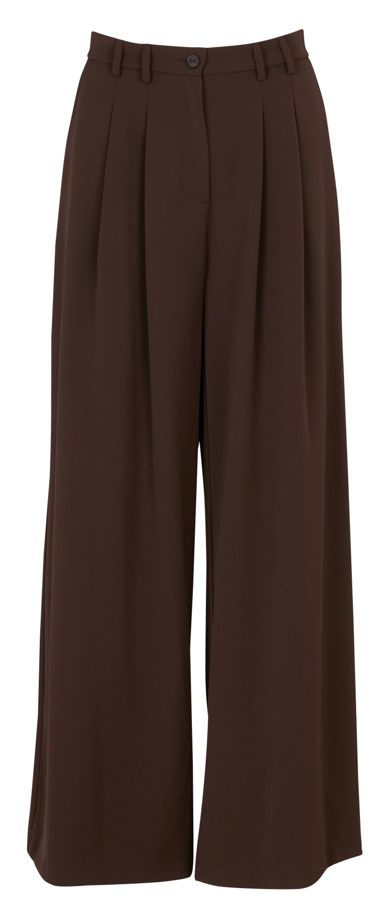 Pantalon large à pinces PLEASE Marron