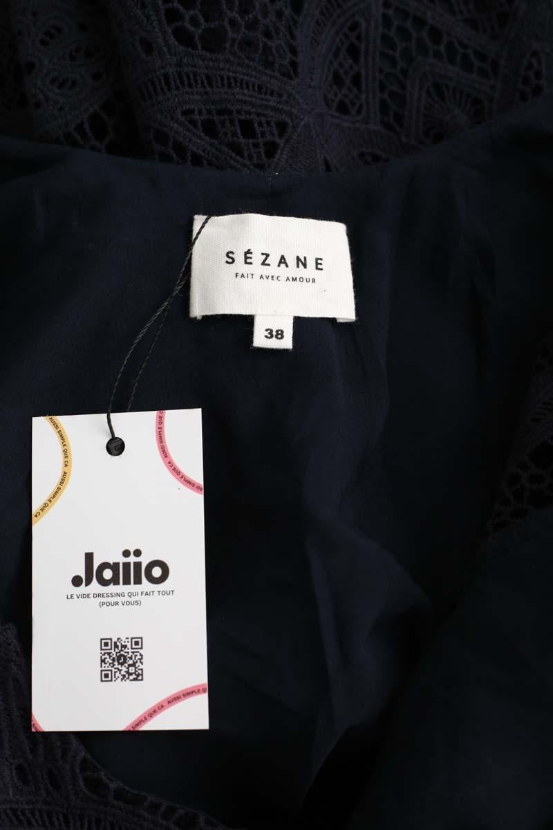 Cotton dress SEZANE - Seconde main Blue