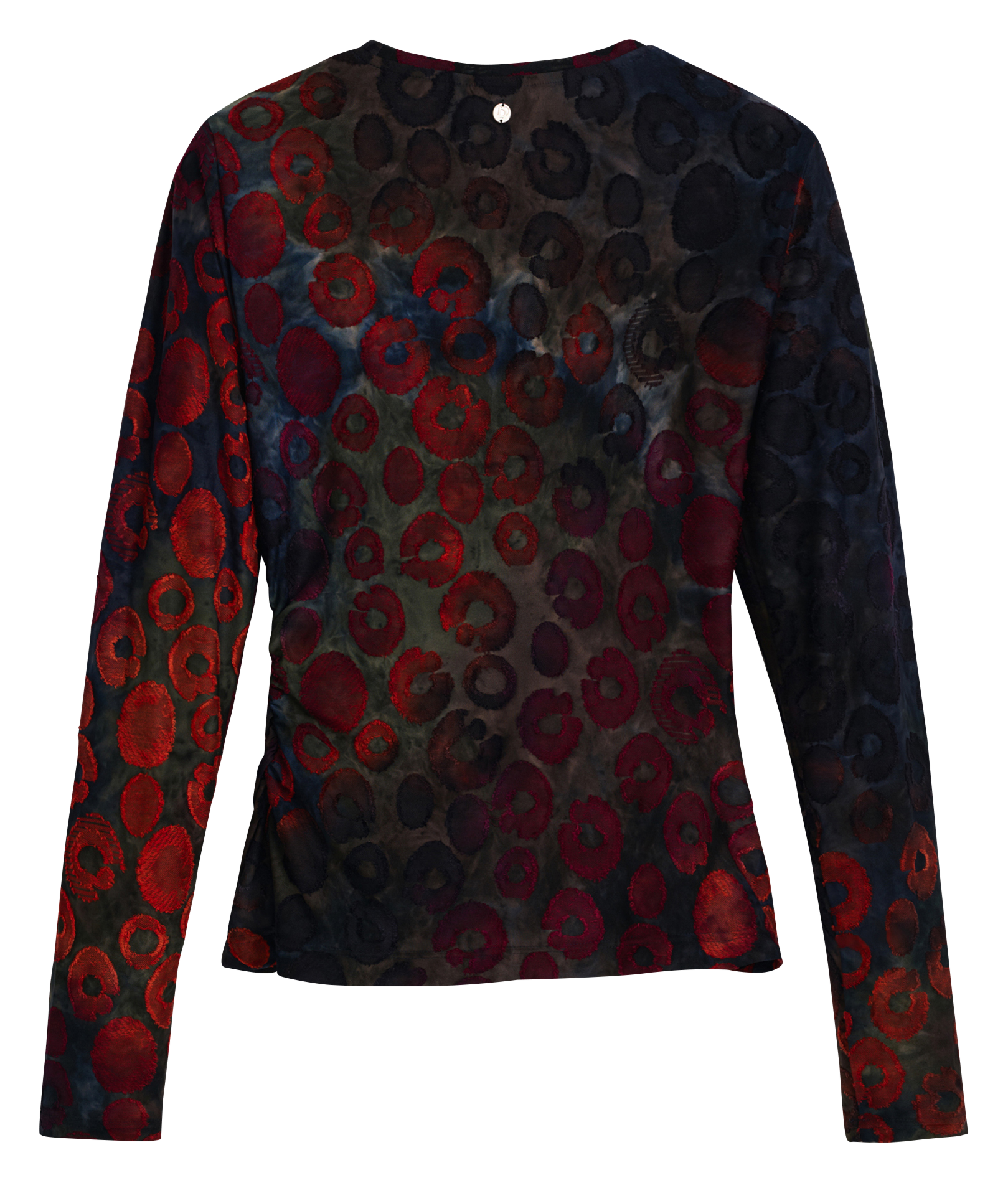 Top ajusté col rond imprimé DESIGUAL Rouge
