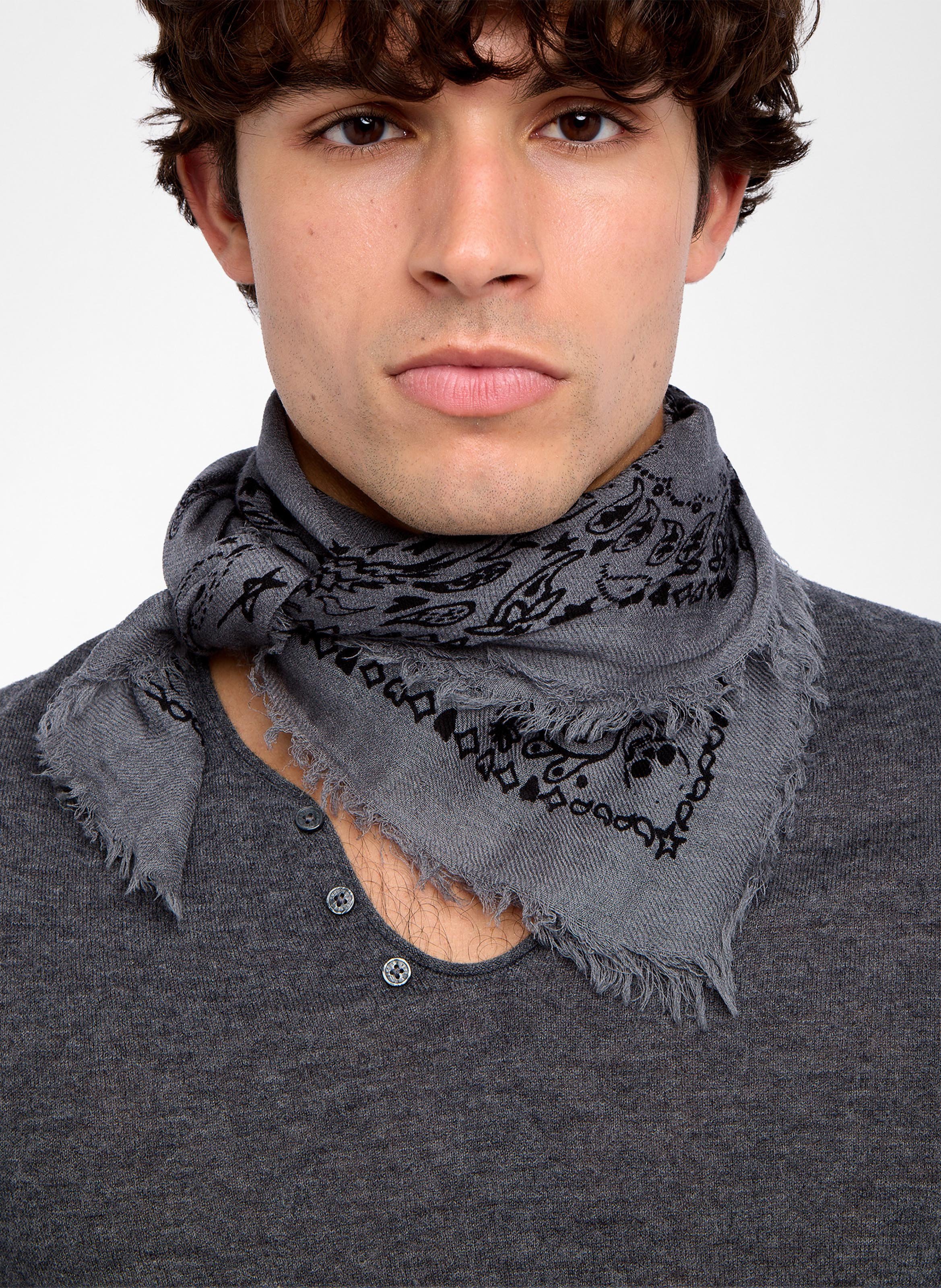 V-neck cashmere T-shirt ZADIG&VOLTAIRE Grey