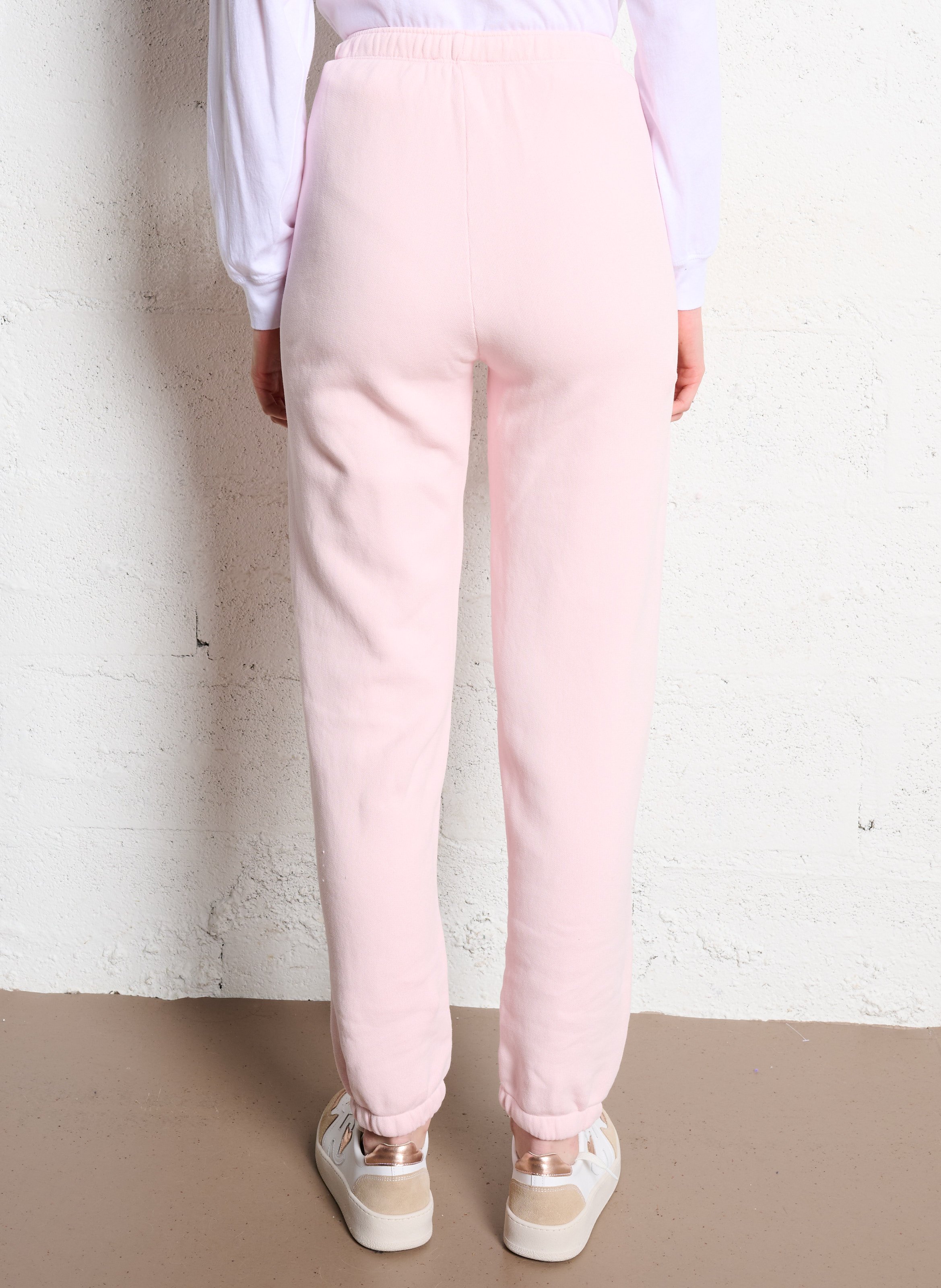 High-waisted cotton-blend joggers AMERICAN VINTAGE Pink