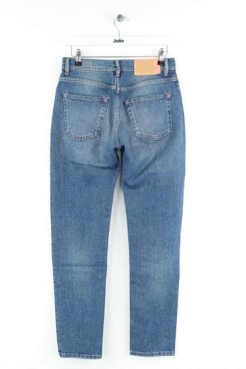 Straight cotton-blend pants ACNE STUDIOS - Seconde Main Blue