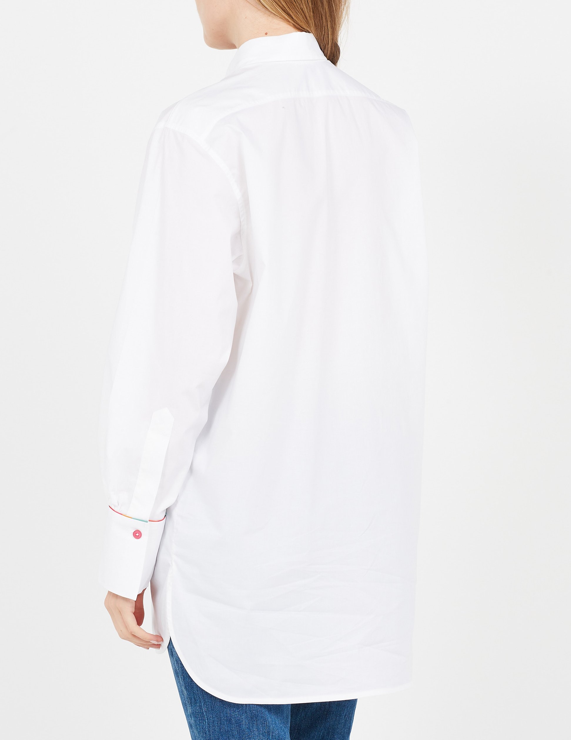 Organic cotton-blend shirt with classic collar PAUL SMITH White