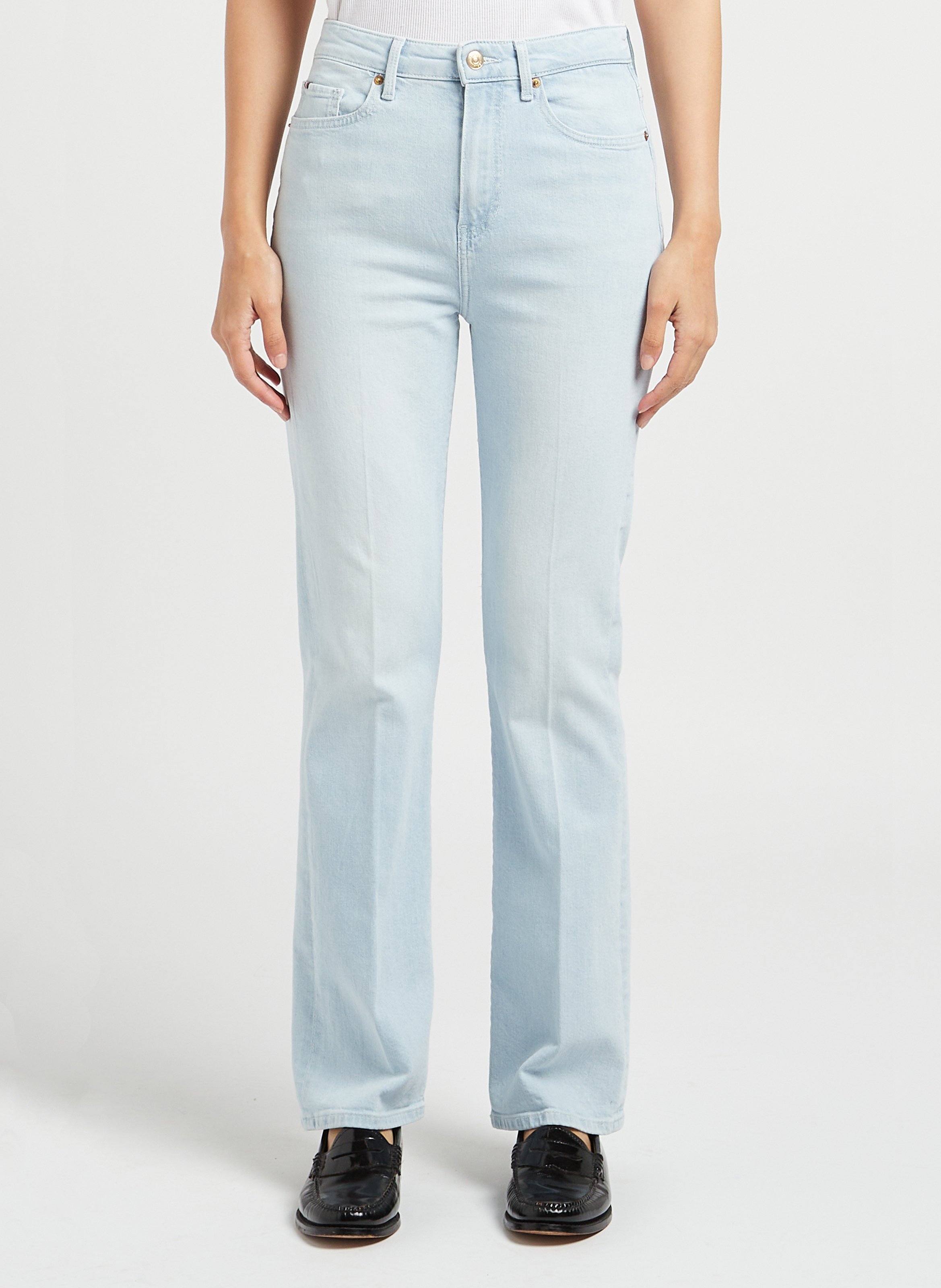 Jean boot-cut en coton TOMMY HILFIGER Jean Délavé