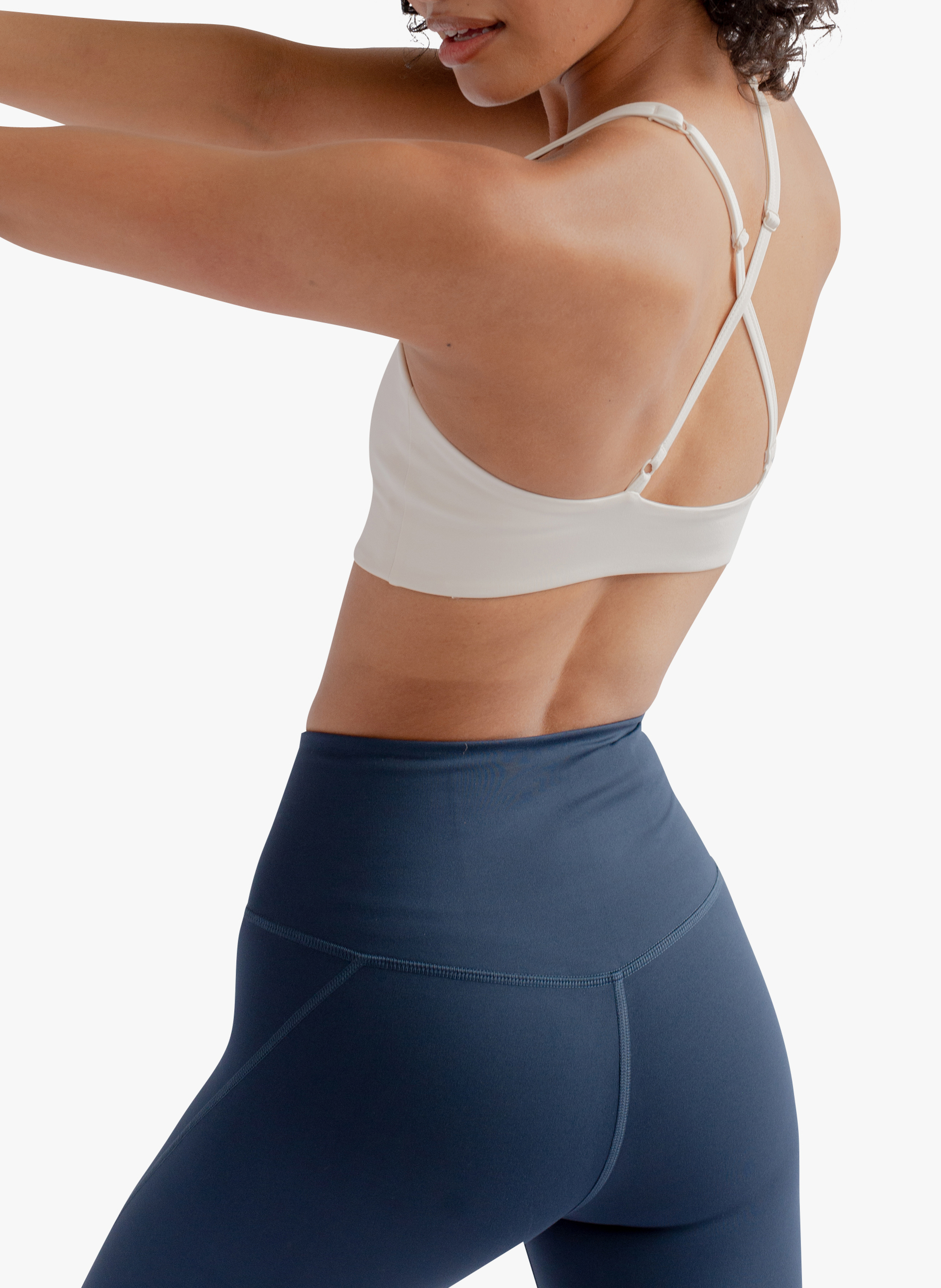 Brassière dos croisé Topanga GIRLFRIEND COLLECTIVE Blanc