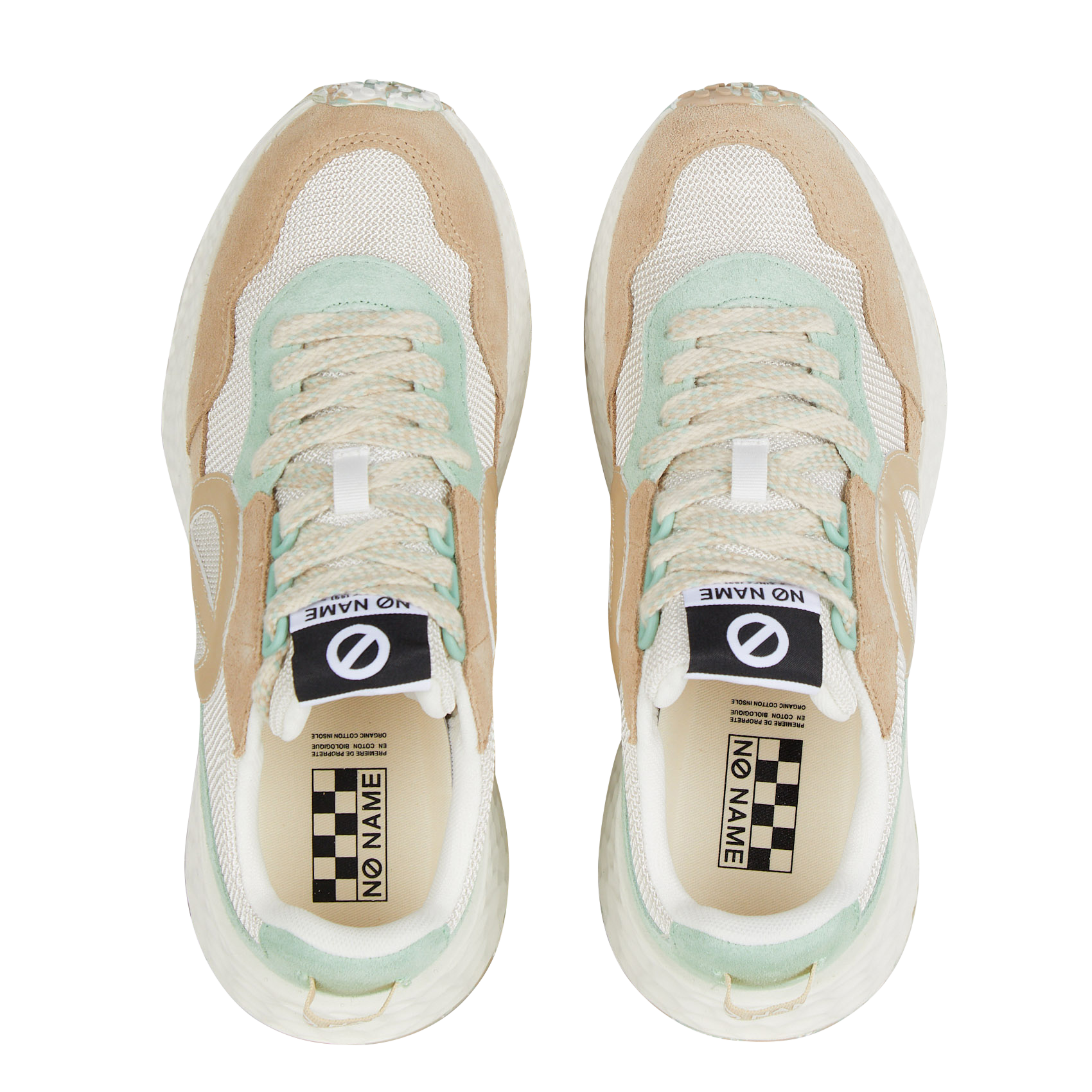 Low-top sneakers in mixed leather NO NAME Multicolored