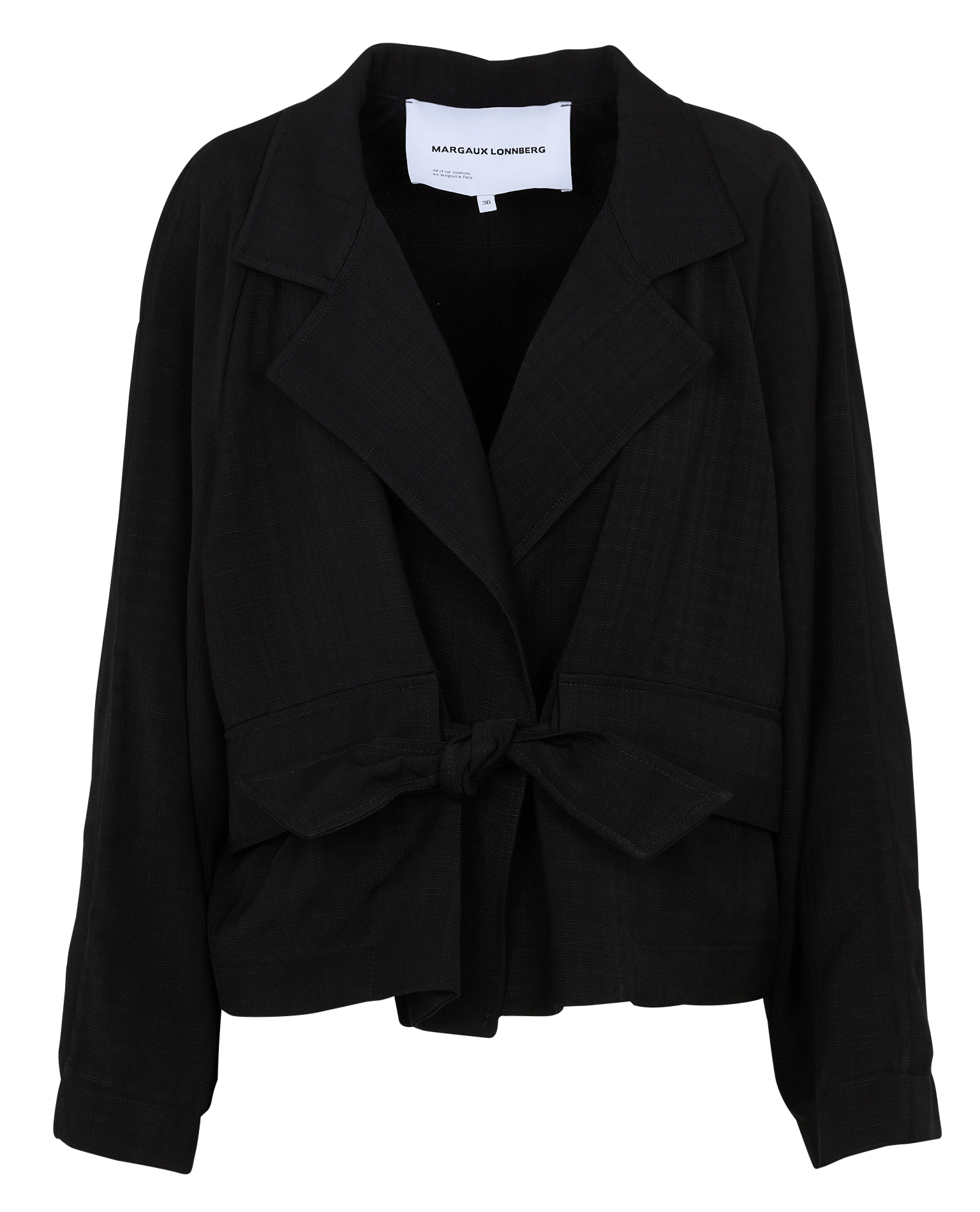 Rechte jas met klassieke kraag  MARGAUX LONNBERG Zwart
