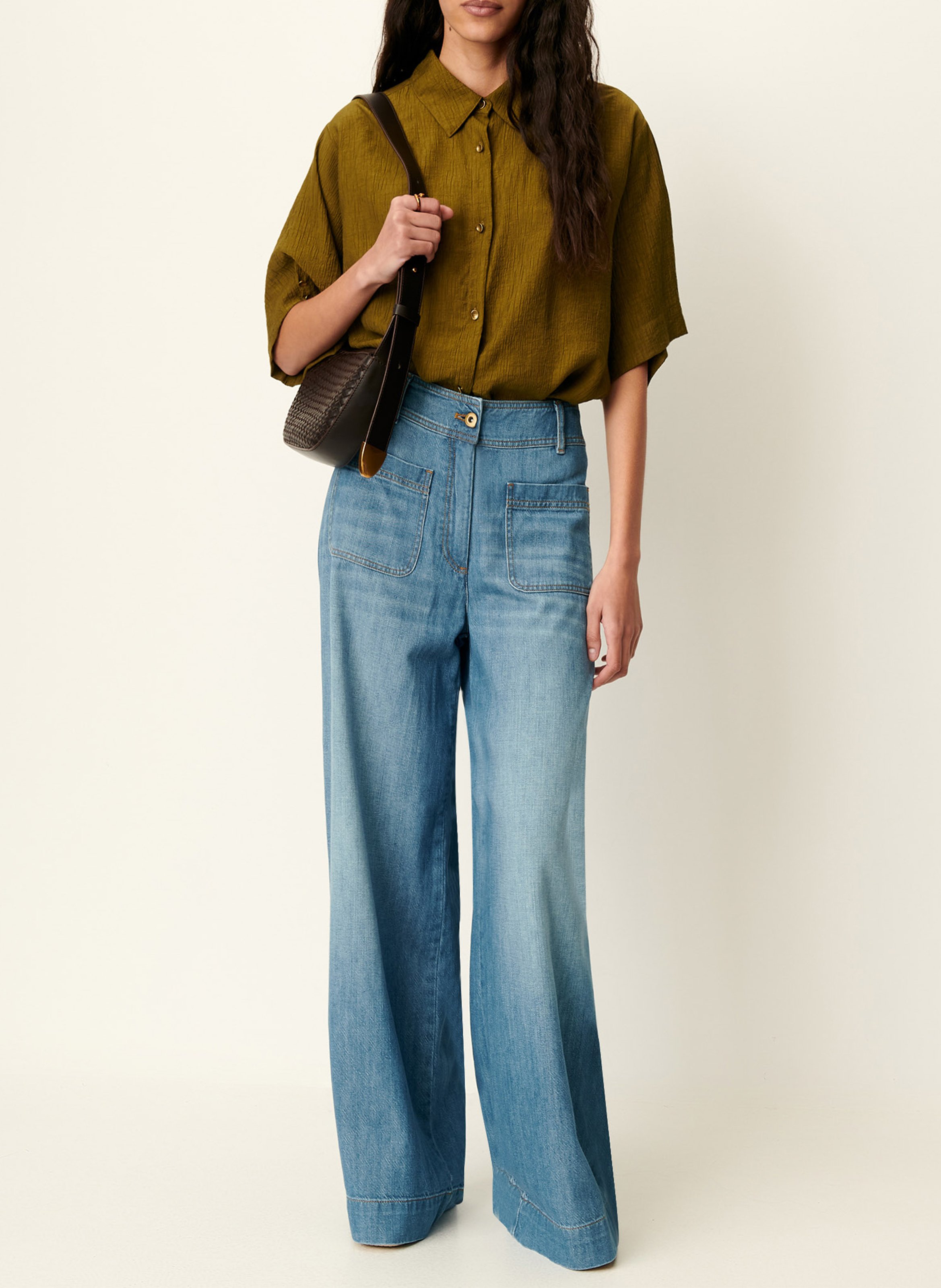 Chemise col classique SESSUN Kaki