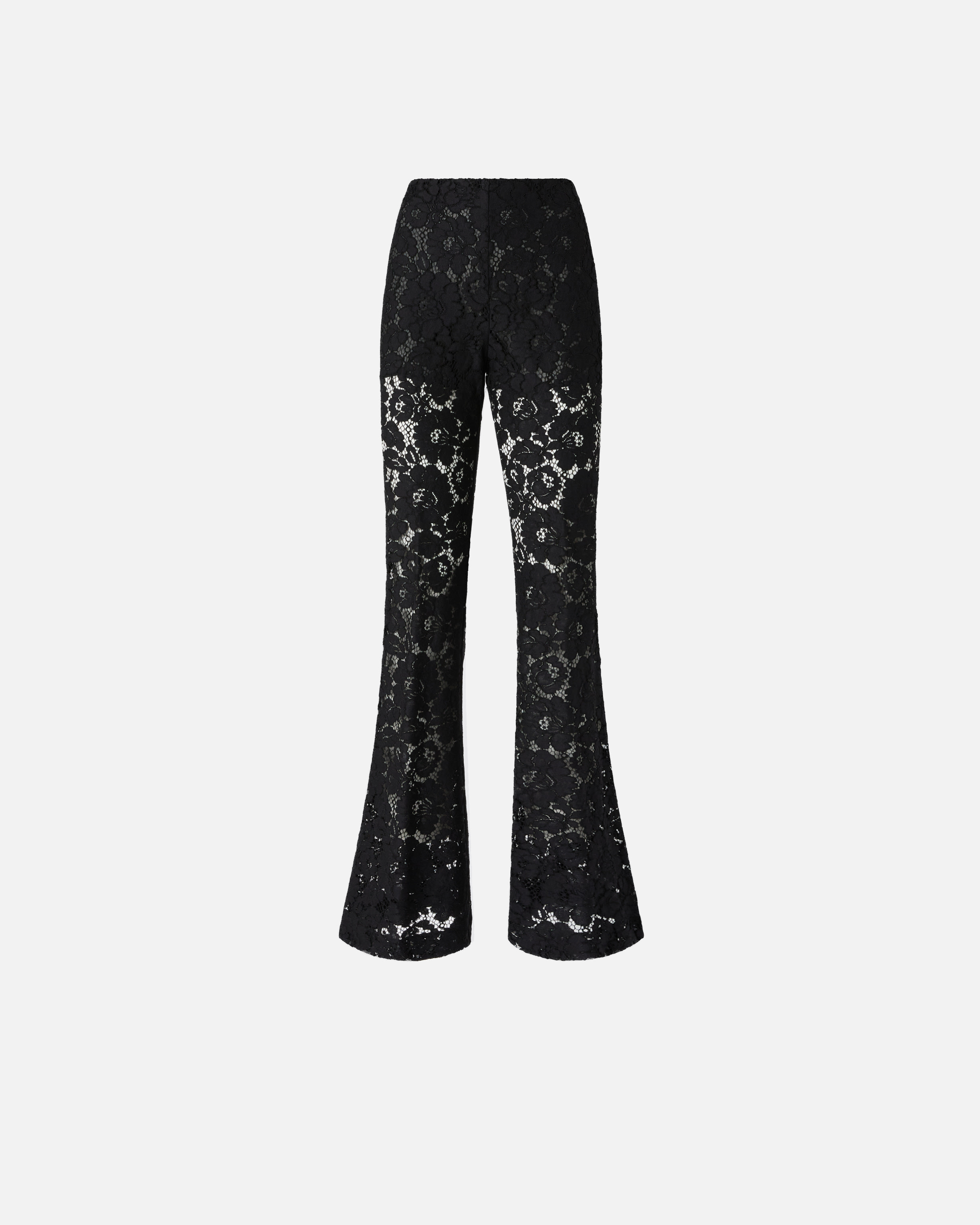 Pantalon évasé en dentelle PINKO Noir