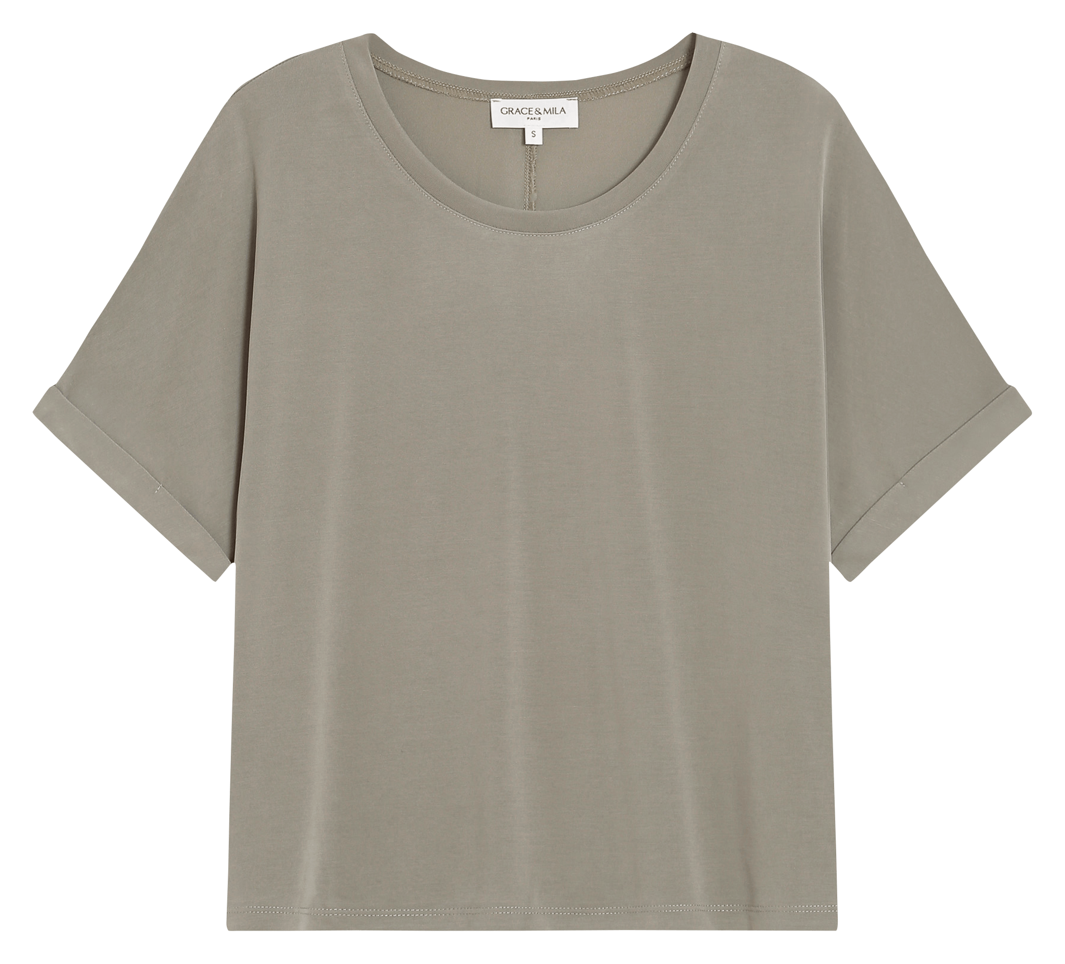 Tee-shirt col rond GRACE ET MILA Vert