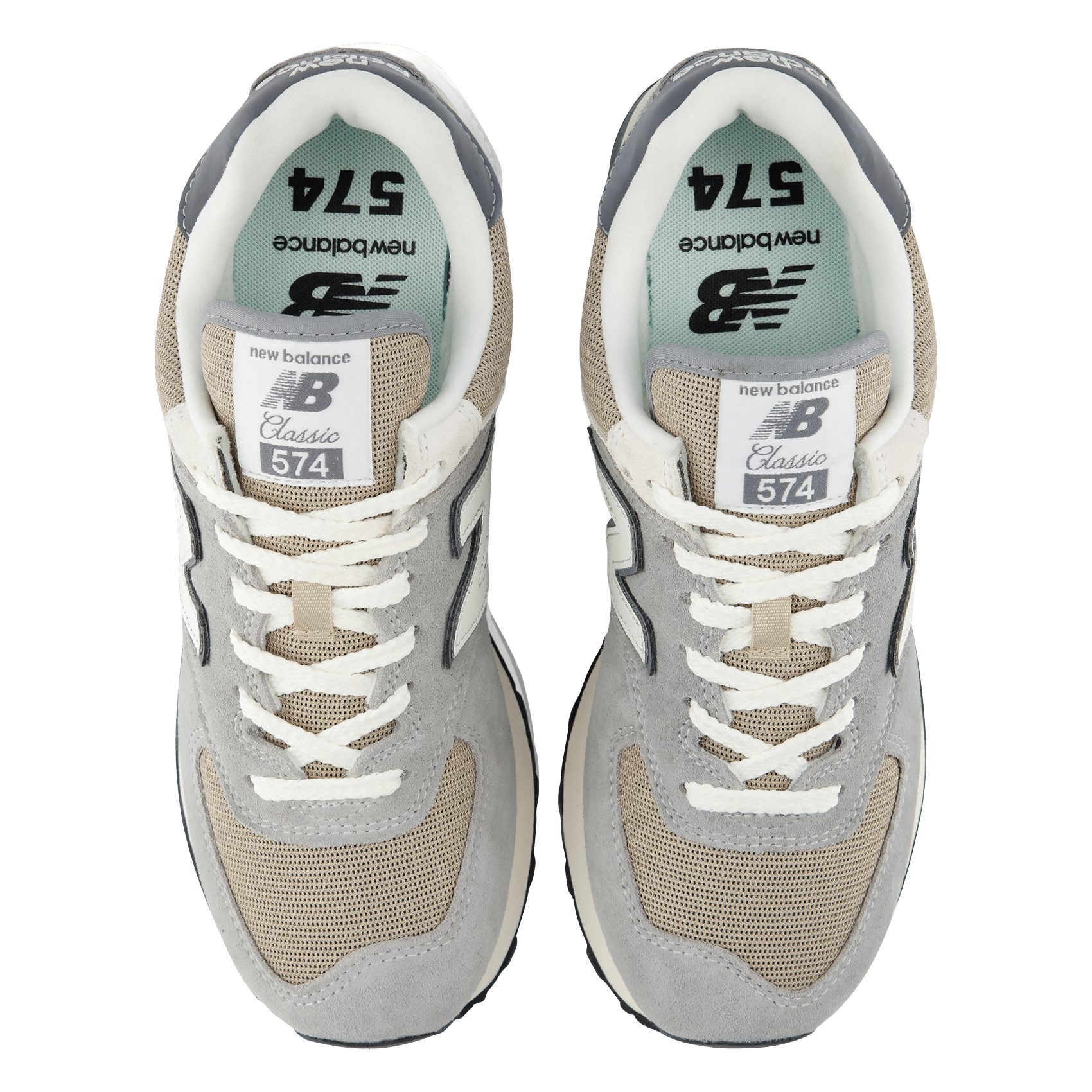 Baskets basses en cuir mélangé NEW BALANCE Grau