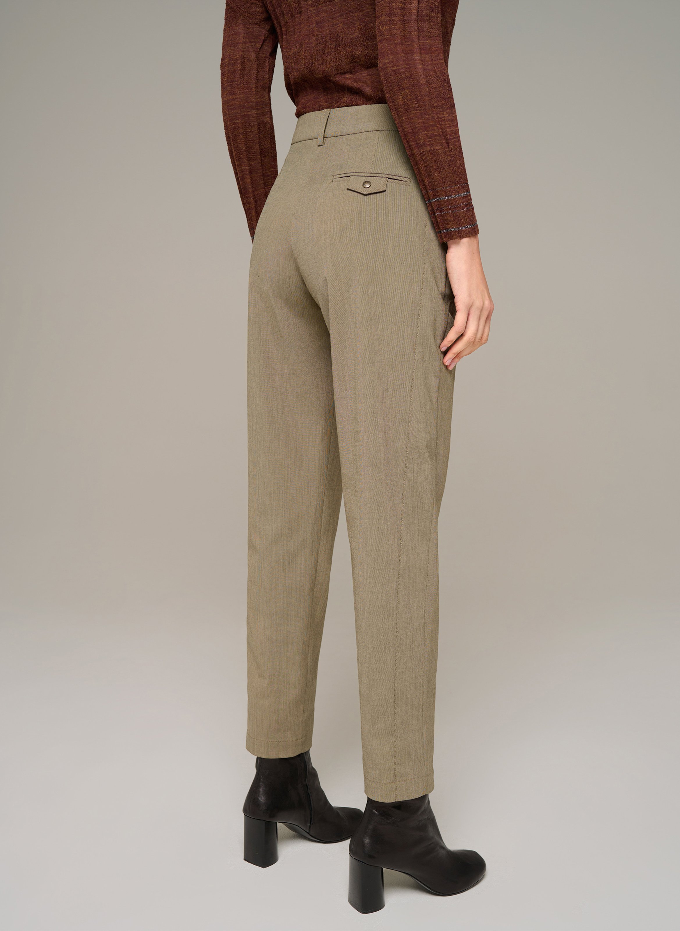 Pantalon ajusté stretch COTELAC Kaki