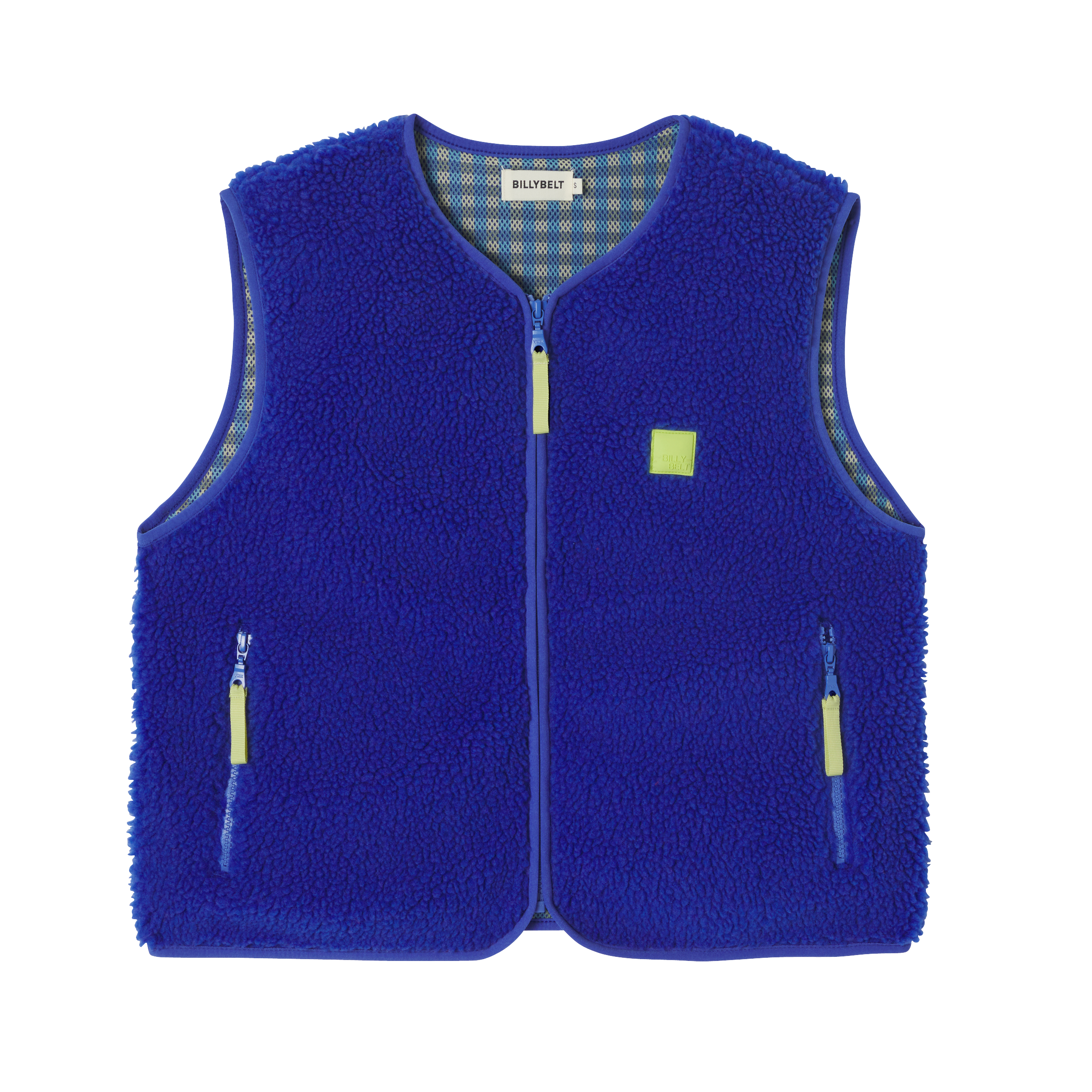 Sleeveless Sherpa Zip-Up Vest BILLYBELT Blue