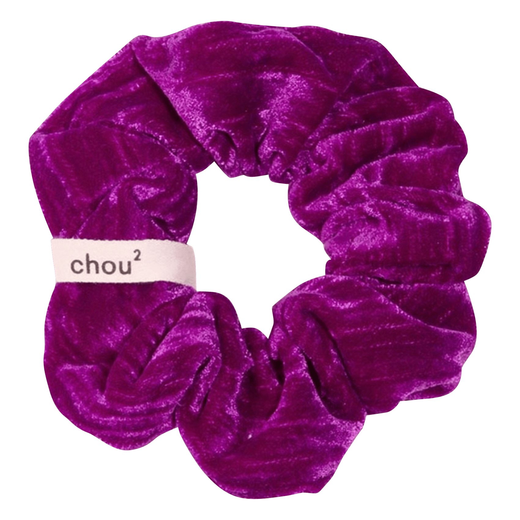 Plain velvet scrunchie CHOU AU CARRE Purple