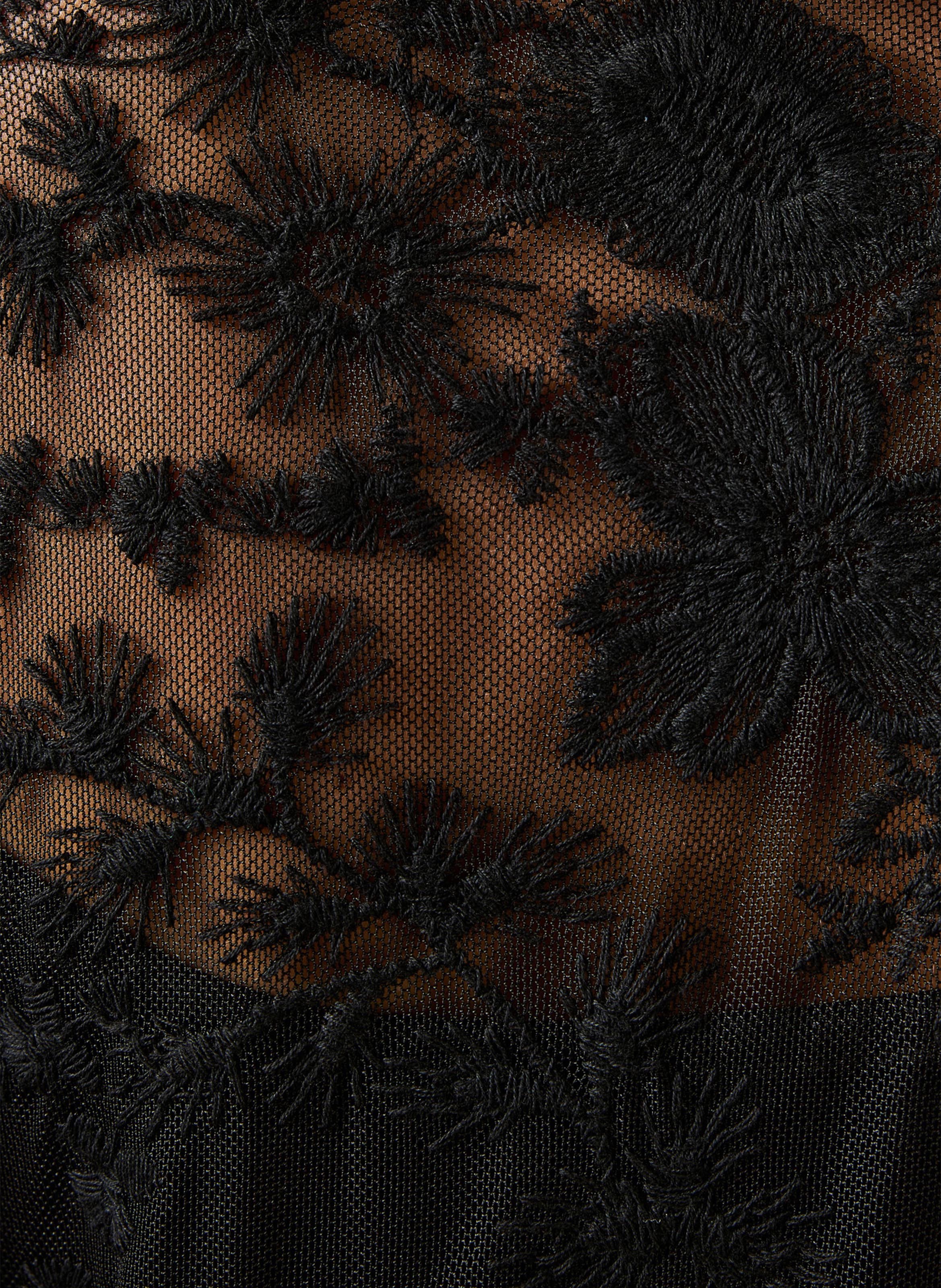 Chemise droite en dentelle LA FEE MARABOUTEE Noir