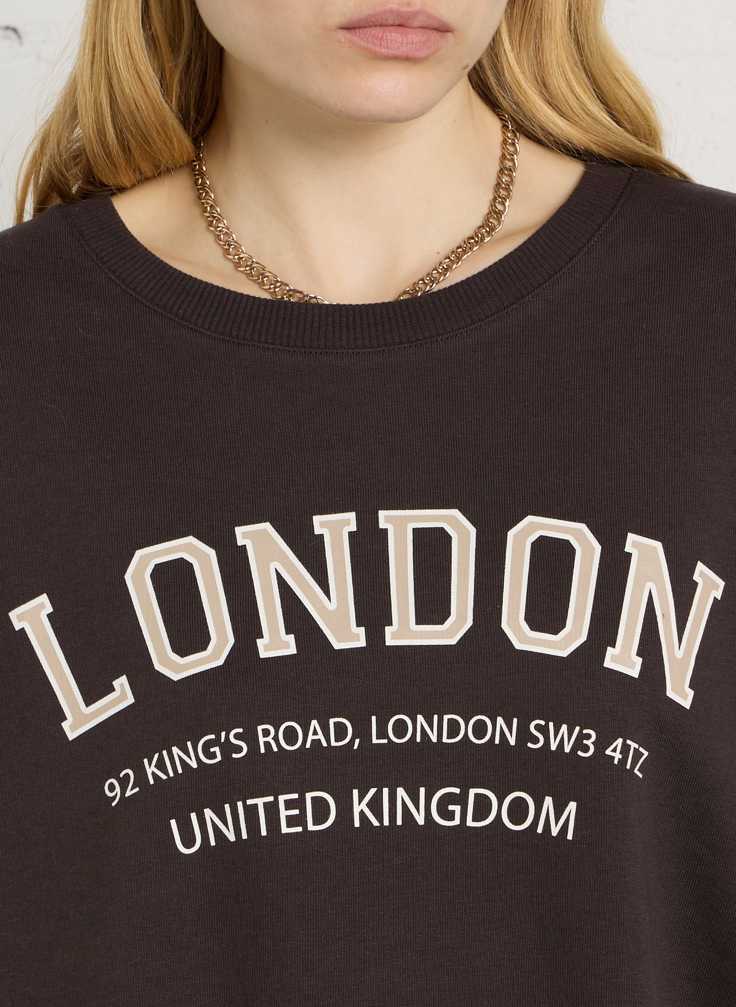 Loose-fit cotton-blend sweater MAISON 123 Brown