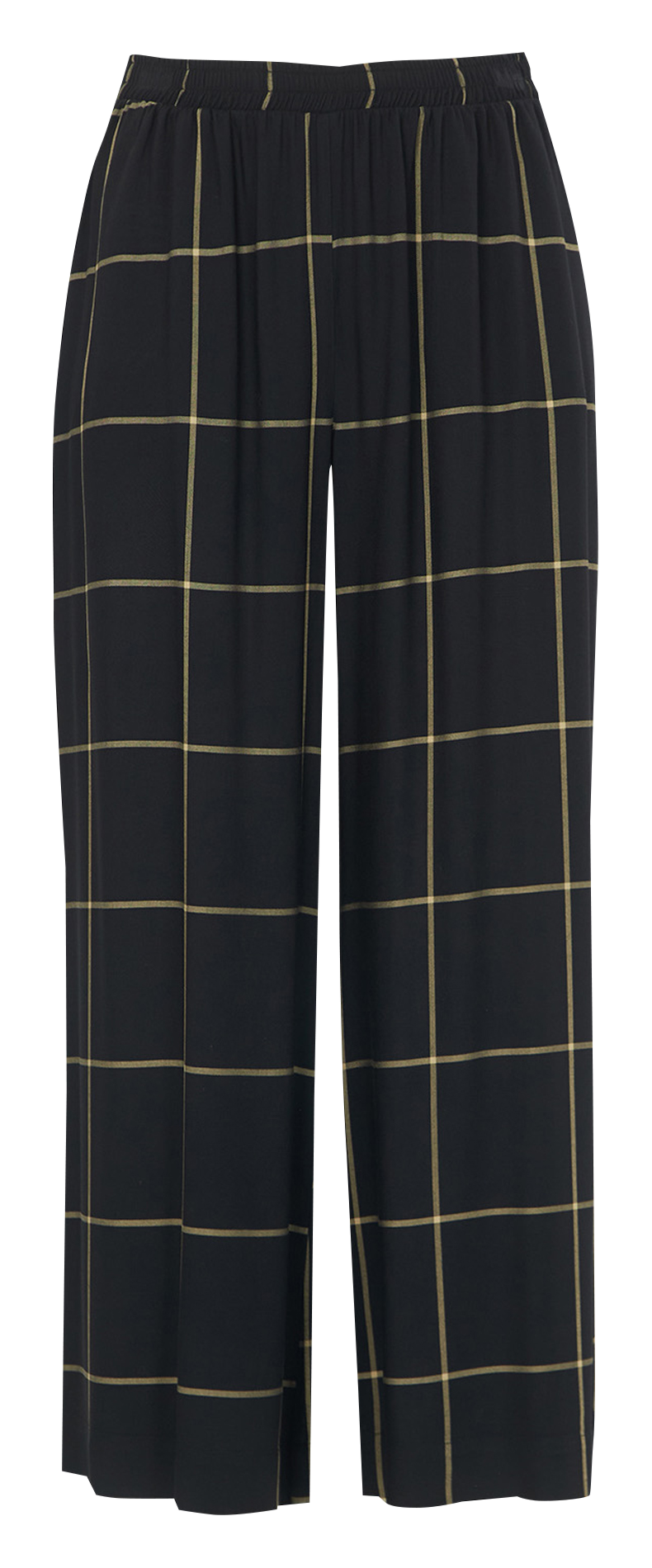 Checked straight-leg pants MAT FASHION Brown