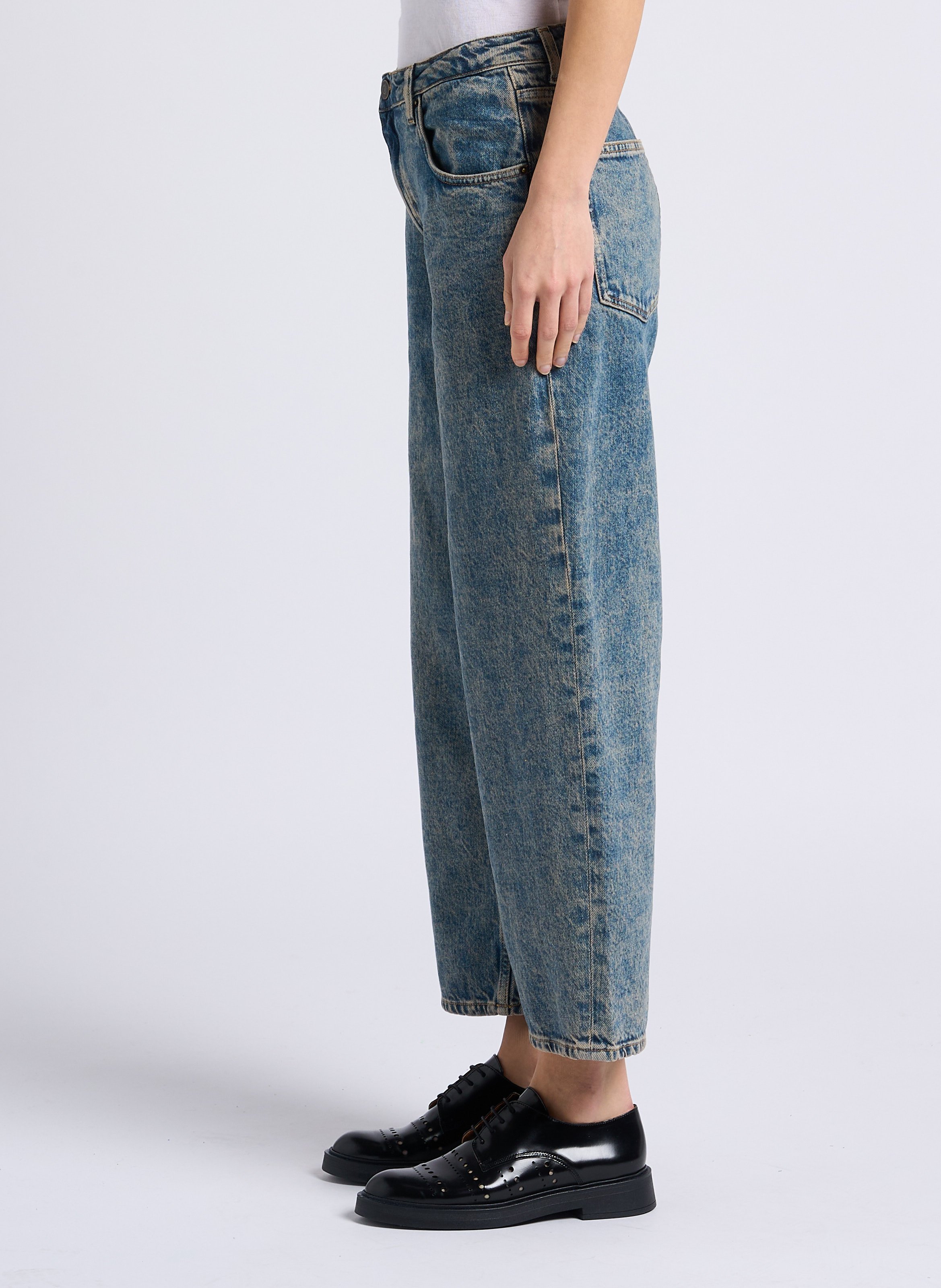 Mom-Jeans aus verwaschenem Denim AMERICAN VINTAGE Blau