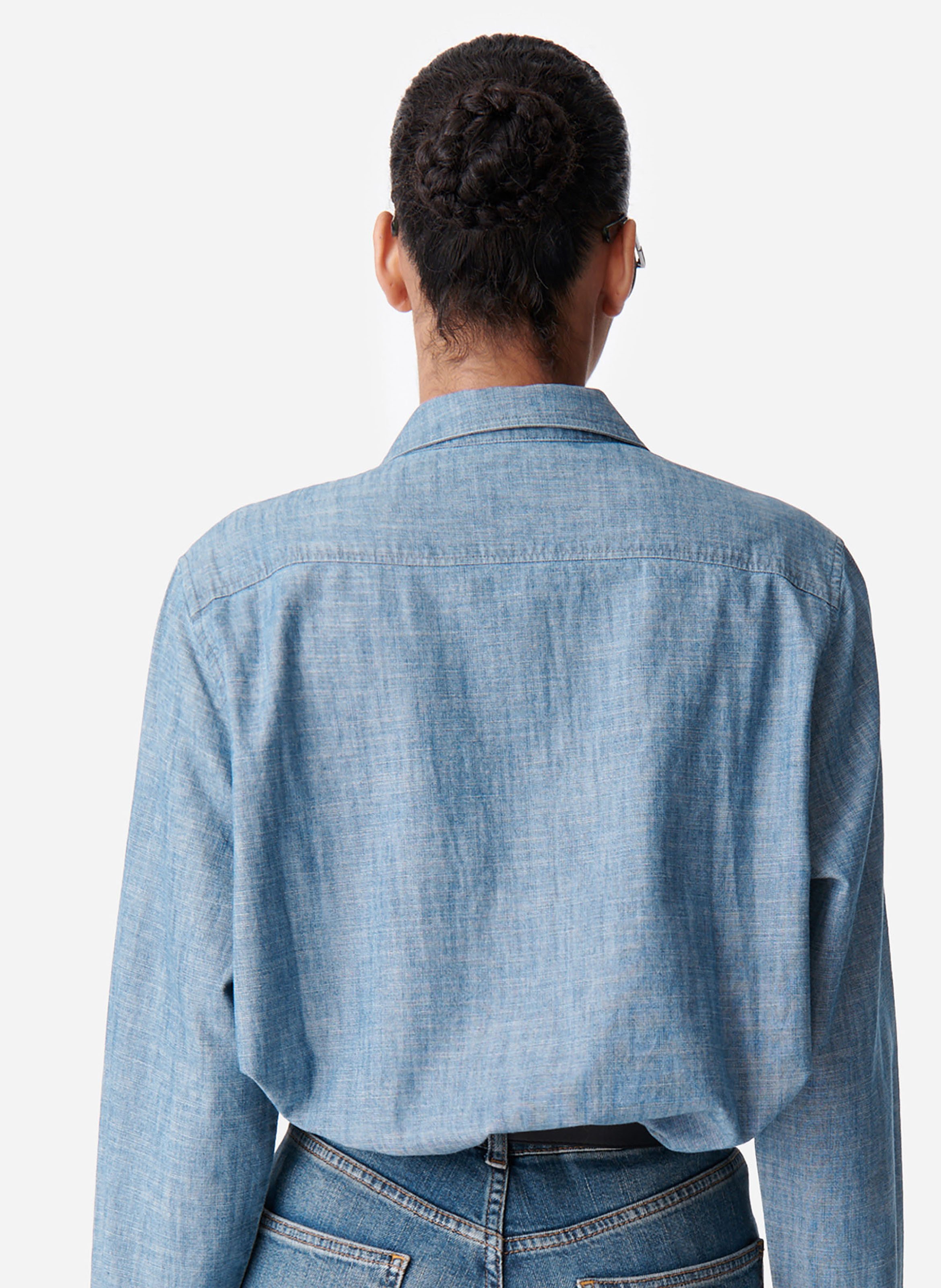 Blouse met klassieke kraag VANESSA BRUNO Blauw