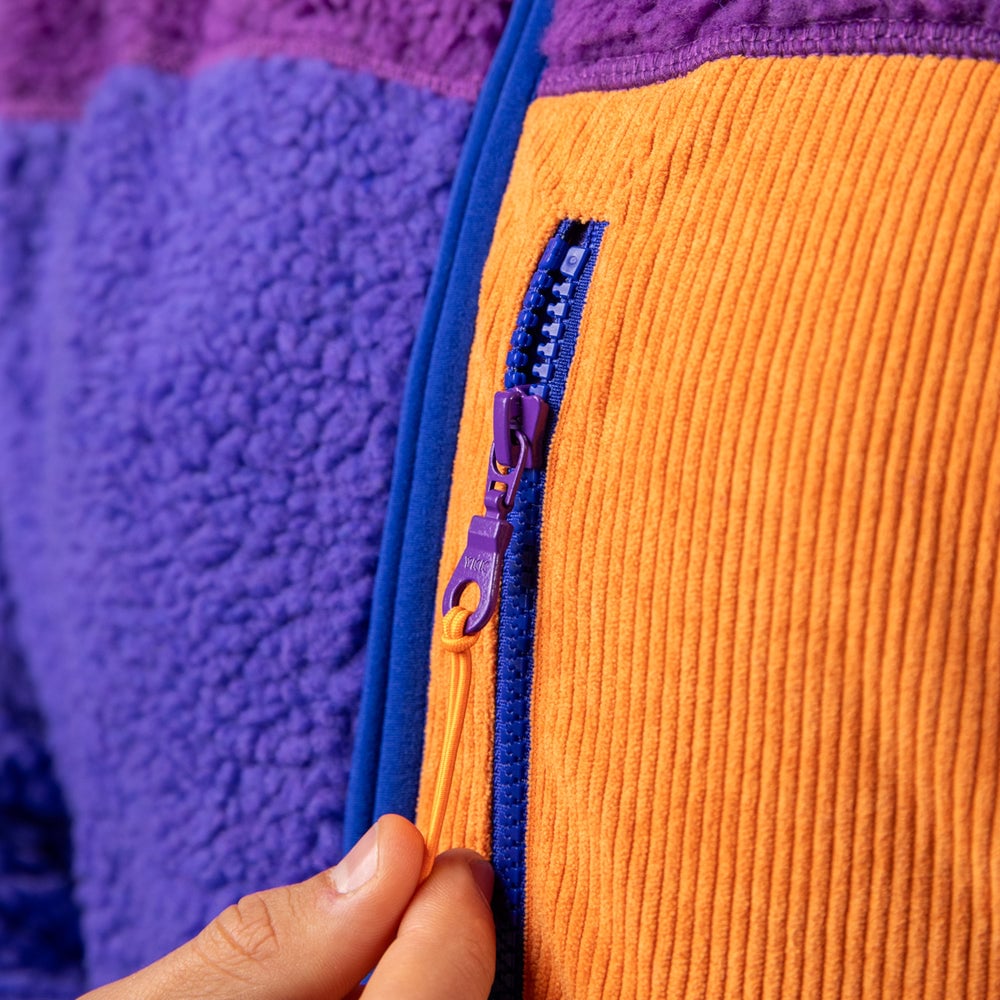 Sherpa zip-up jacket BILLYBELT Purple