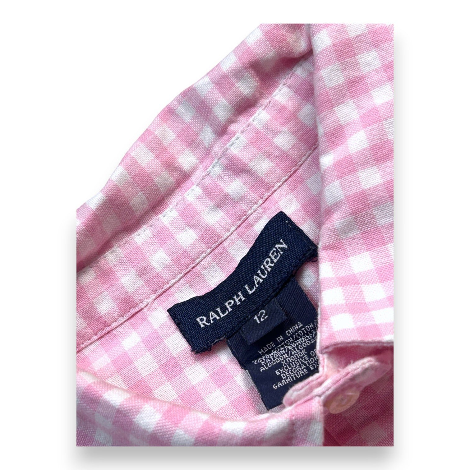 Pink children's dress - 12 years POLO RALPH LAUREN - Seconde Main Pink