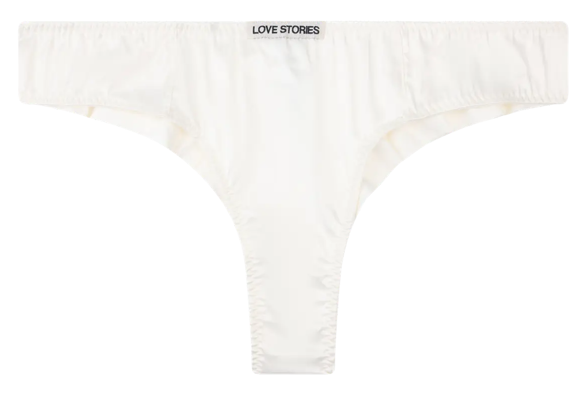 Tanga mit Logo LOVE STORIES Weiss