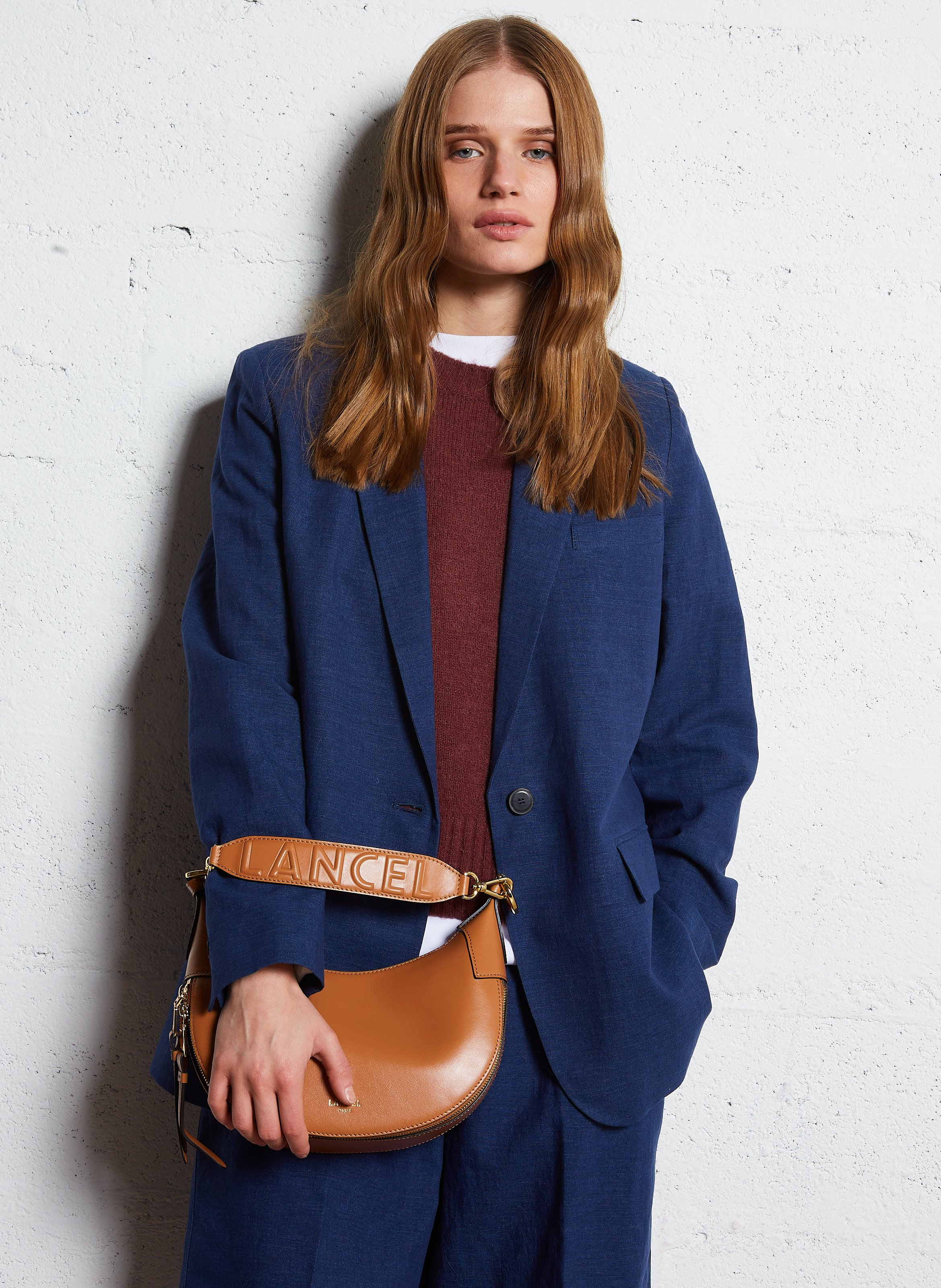 Sac bandoulière en cuir LANCEL Beige