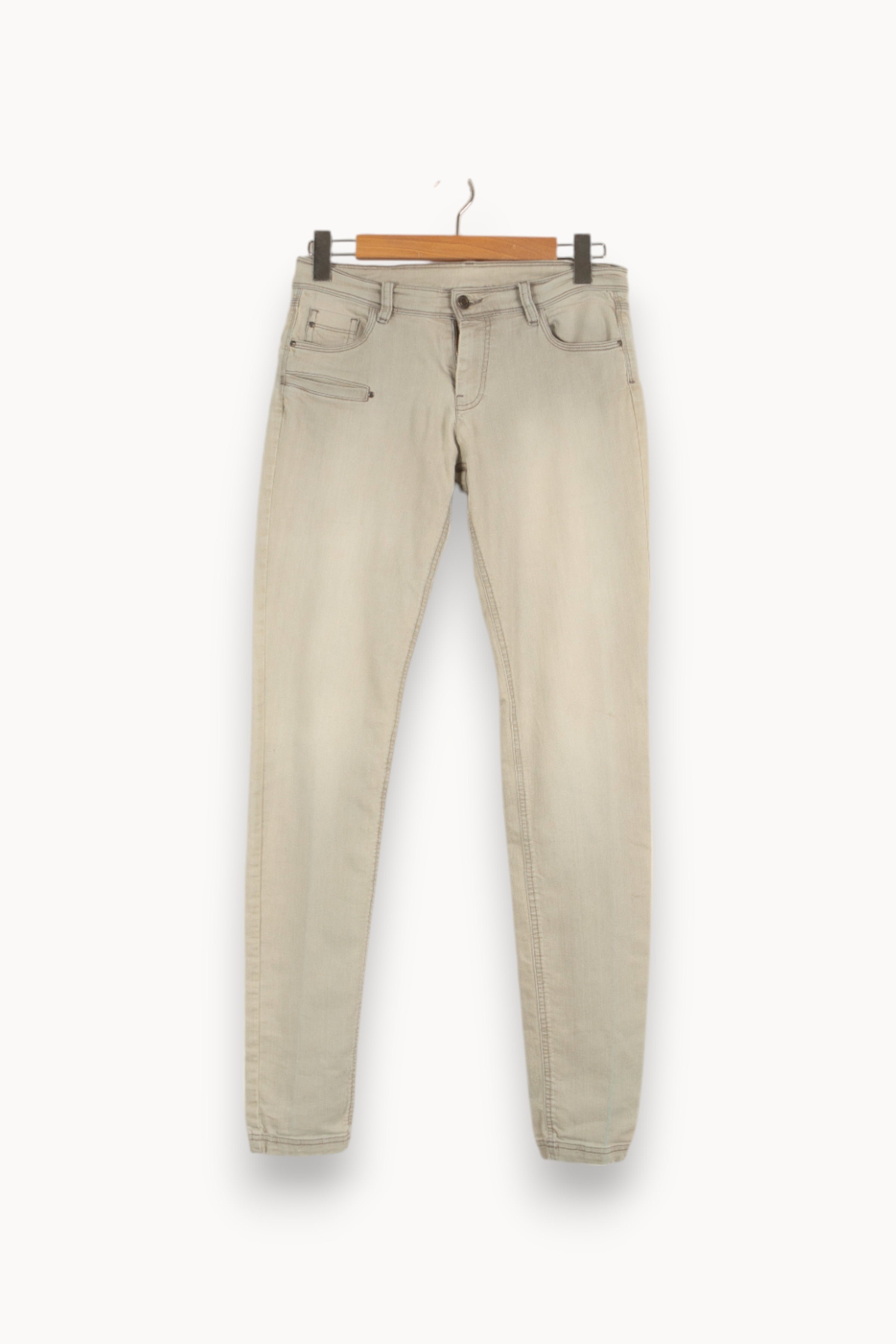 Cropped slim jeans with studs COMPTOIR DES COTONNIERS - Seconde main Grey