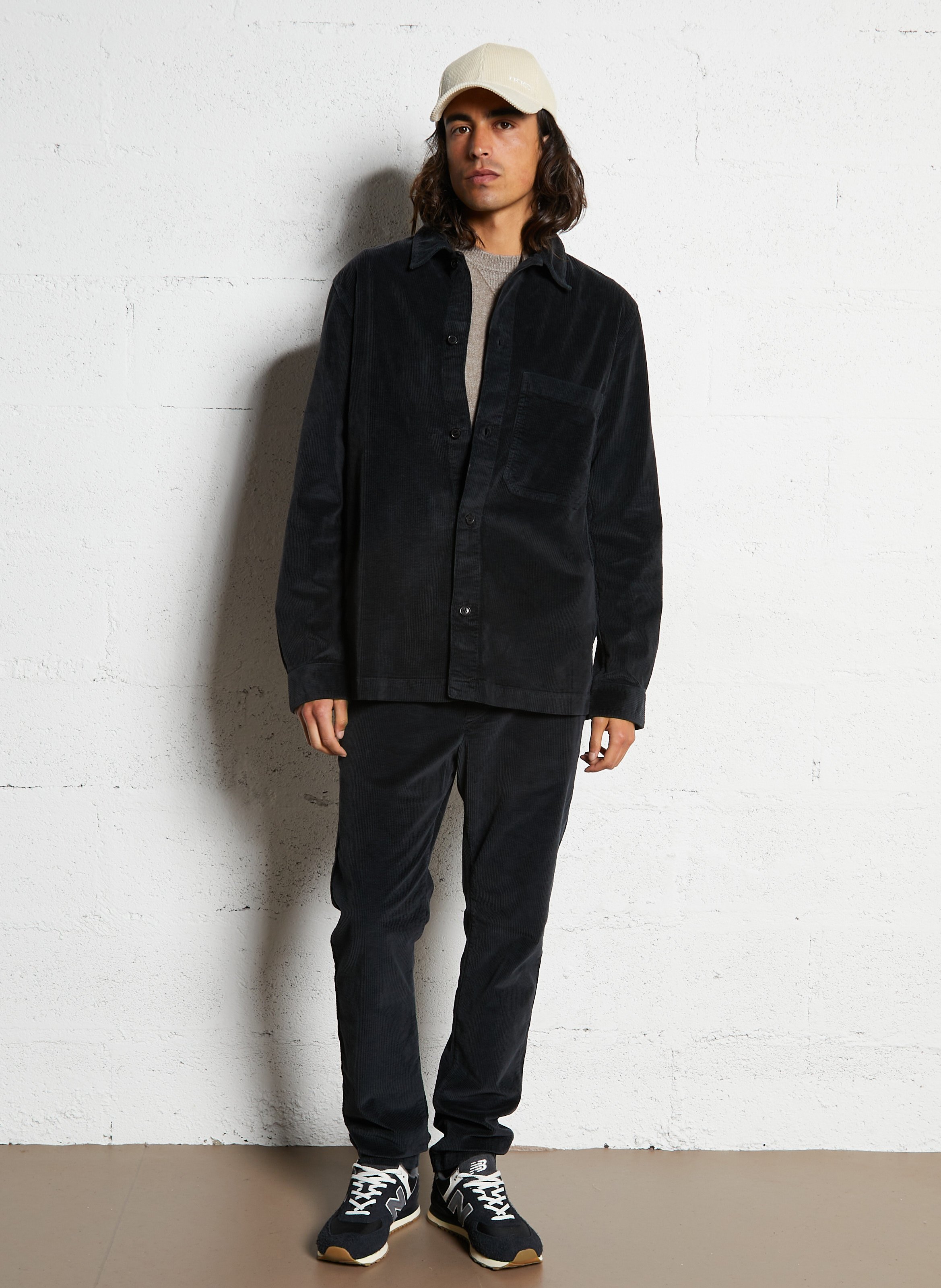 Gerade Hemdbluse aus Baumwollmischung IKKS Grau