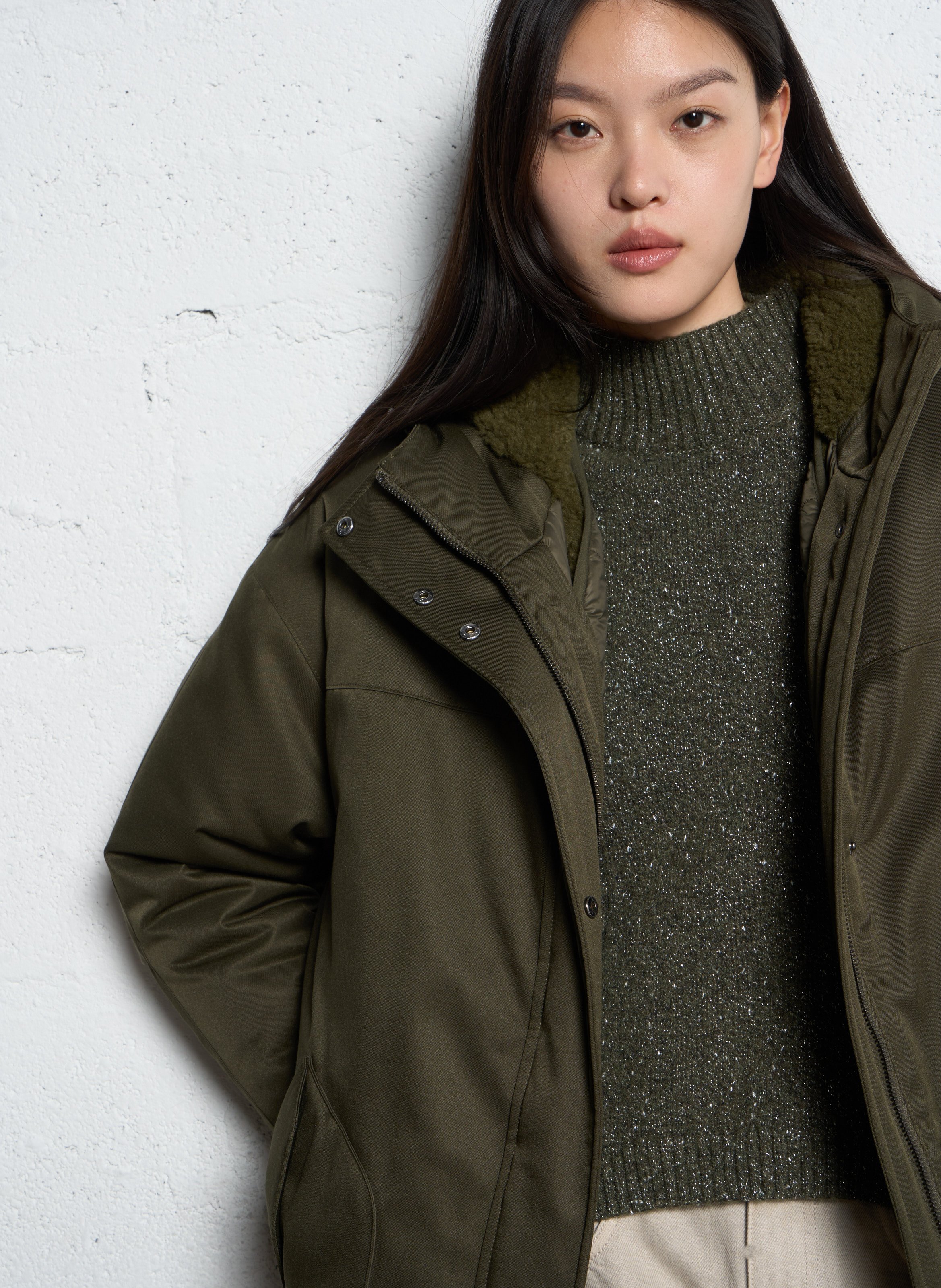 Oversized parka IKKS Khaki