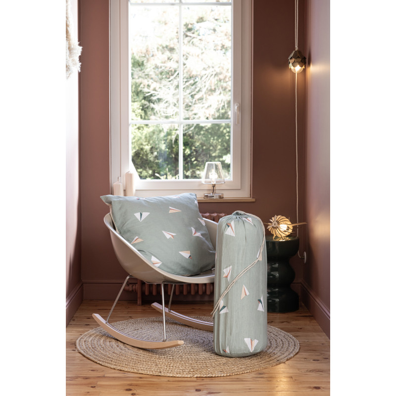 Printed 100% cotton duvet L'EFFET PAPILLON Multicolored