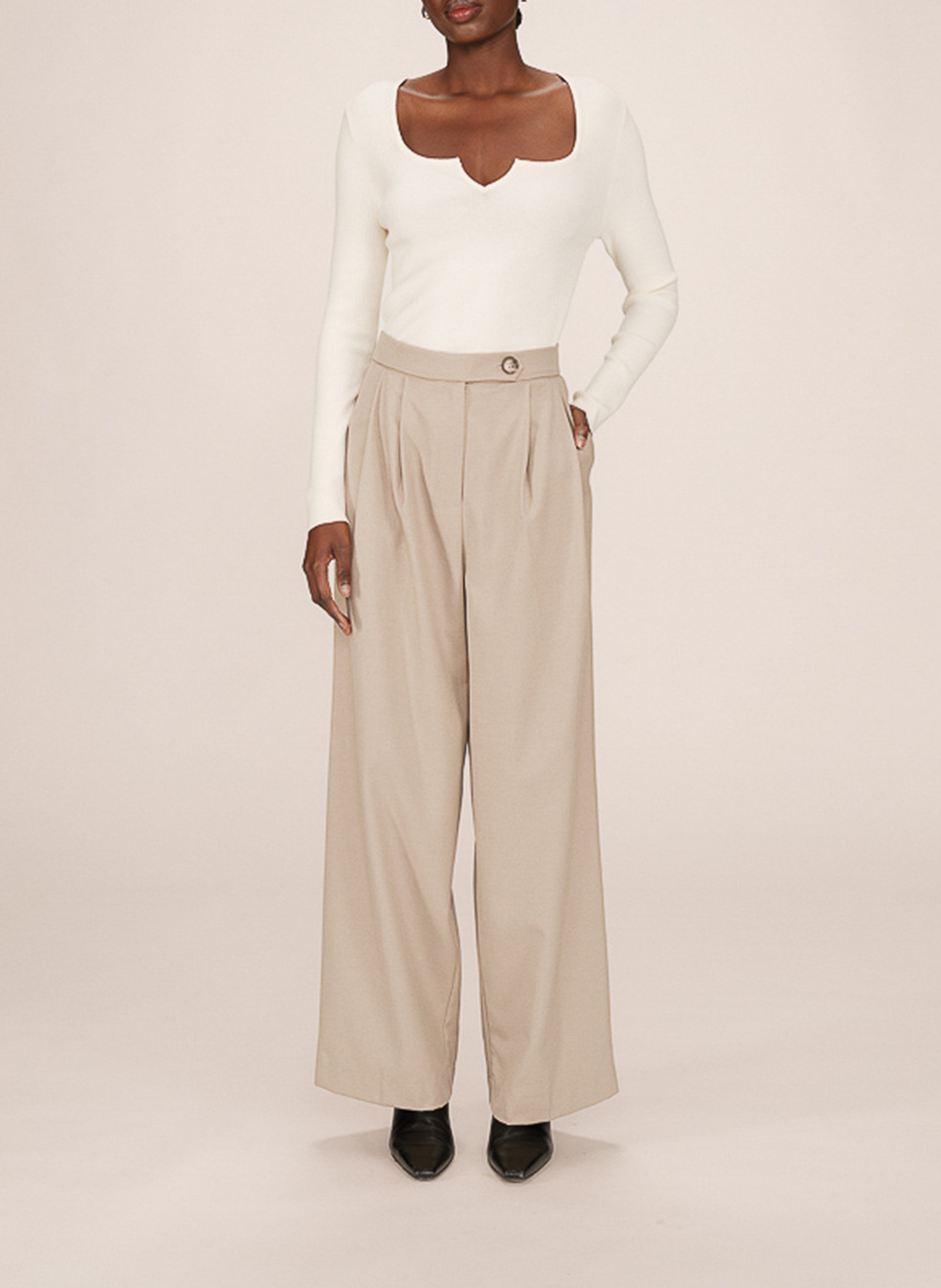 Square-neck sweater GRACE ET MILA White