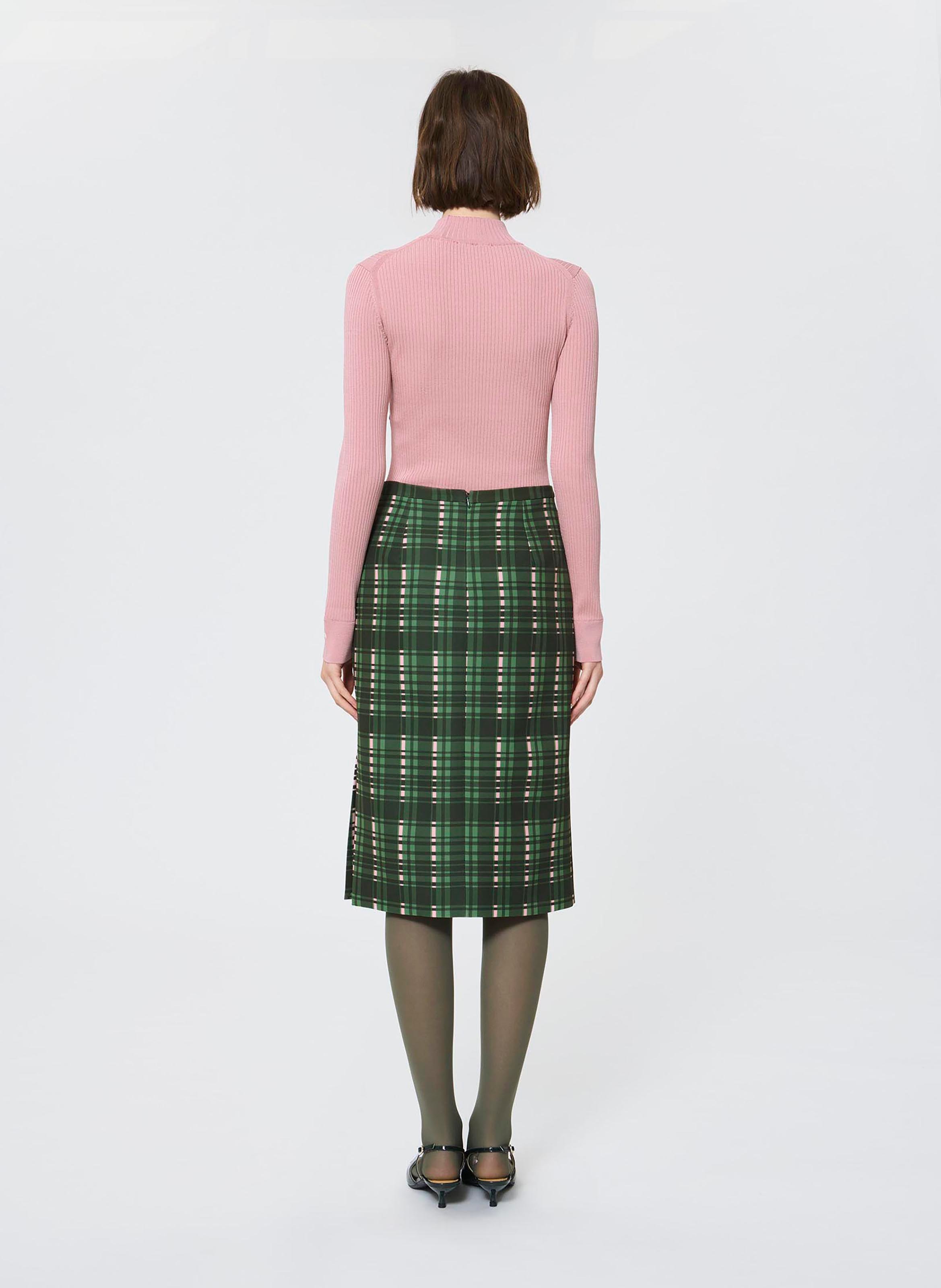 Checked midi pencil skirt TARA JARMON Green