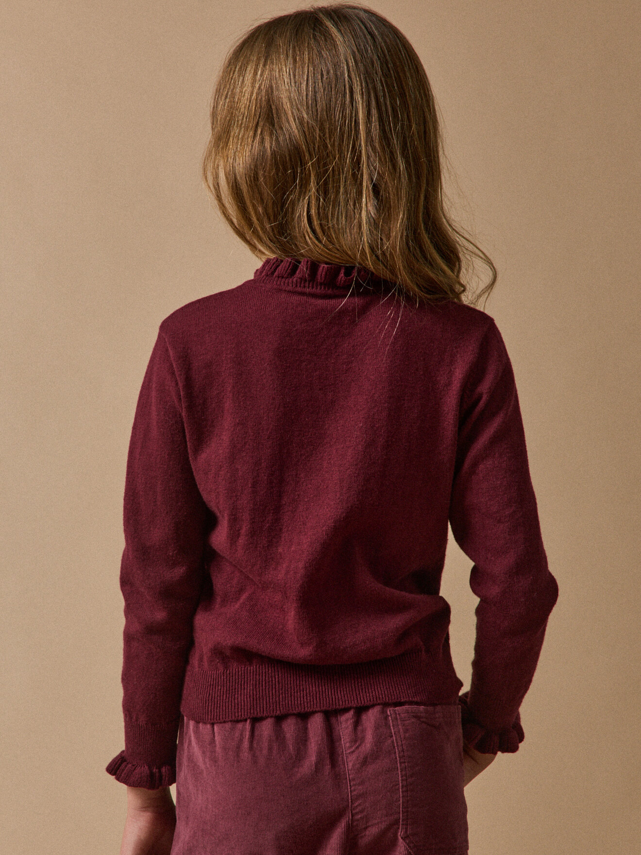 Ruffled sweater CYRILLUS Red